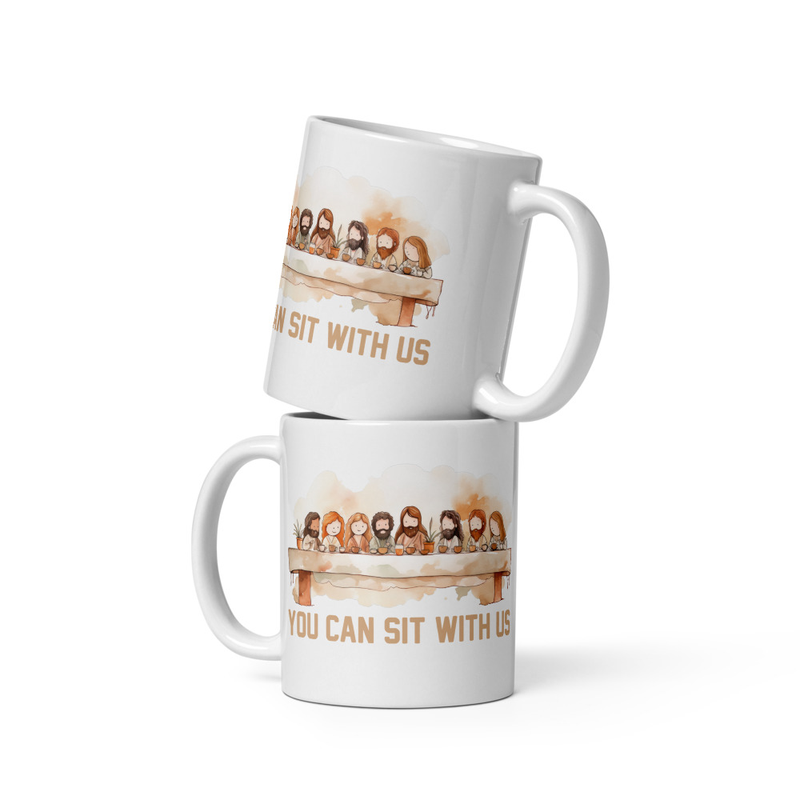 White glossy mug