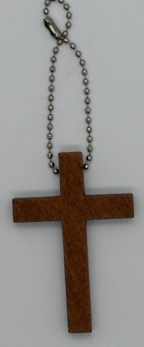 Wooden Cross Keychain