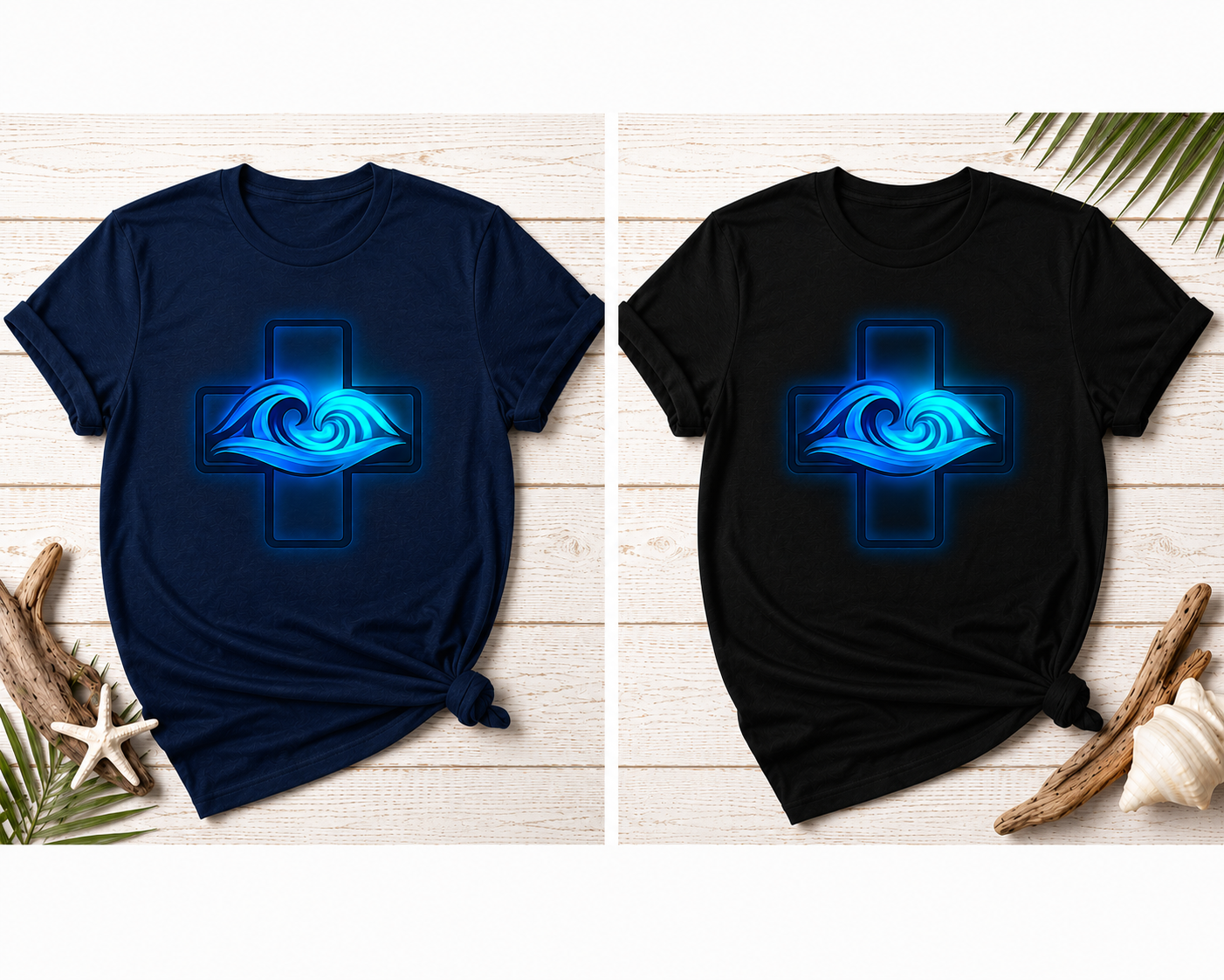 Wave Cross Glow T-Shirt