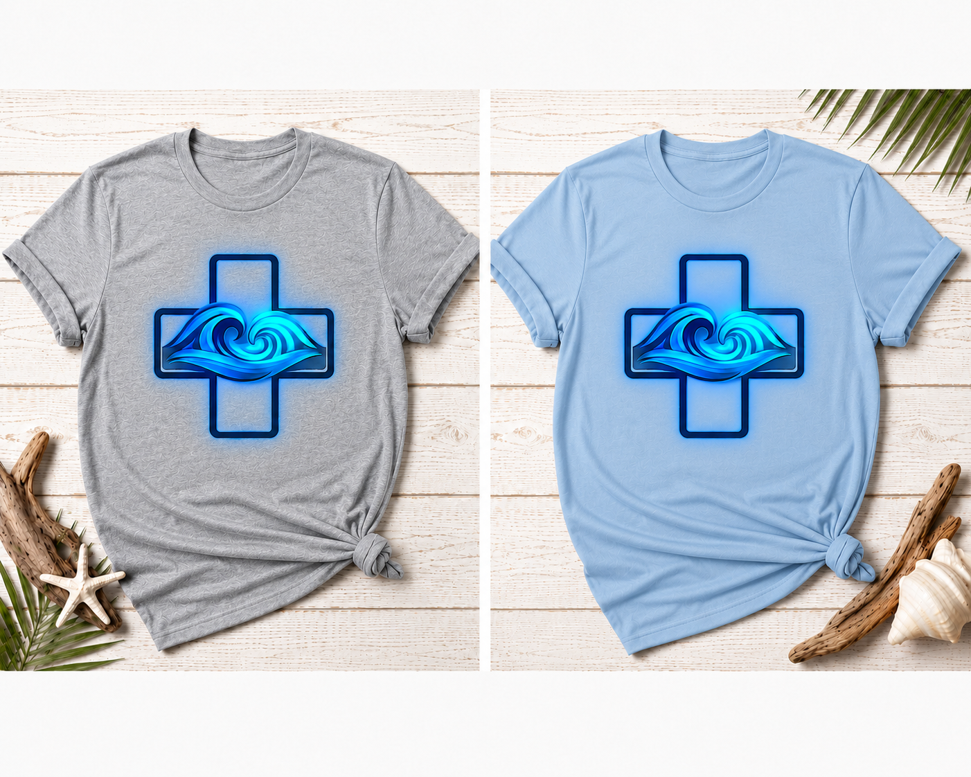 Wave Cross Glow T-Shirt