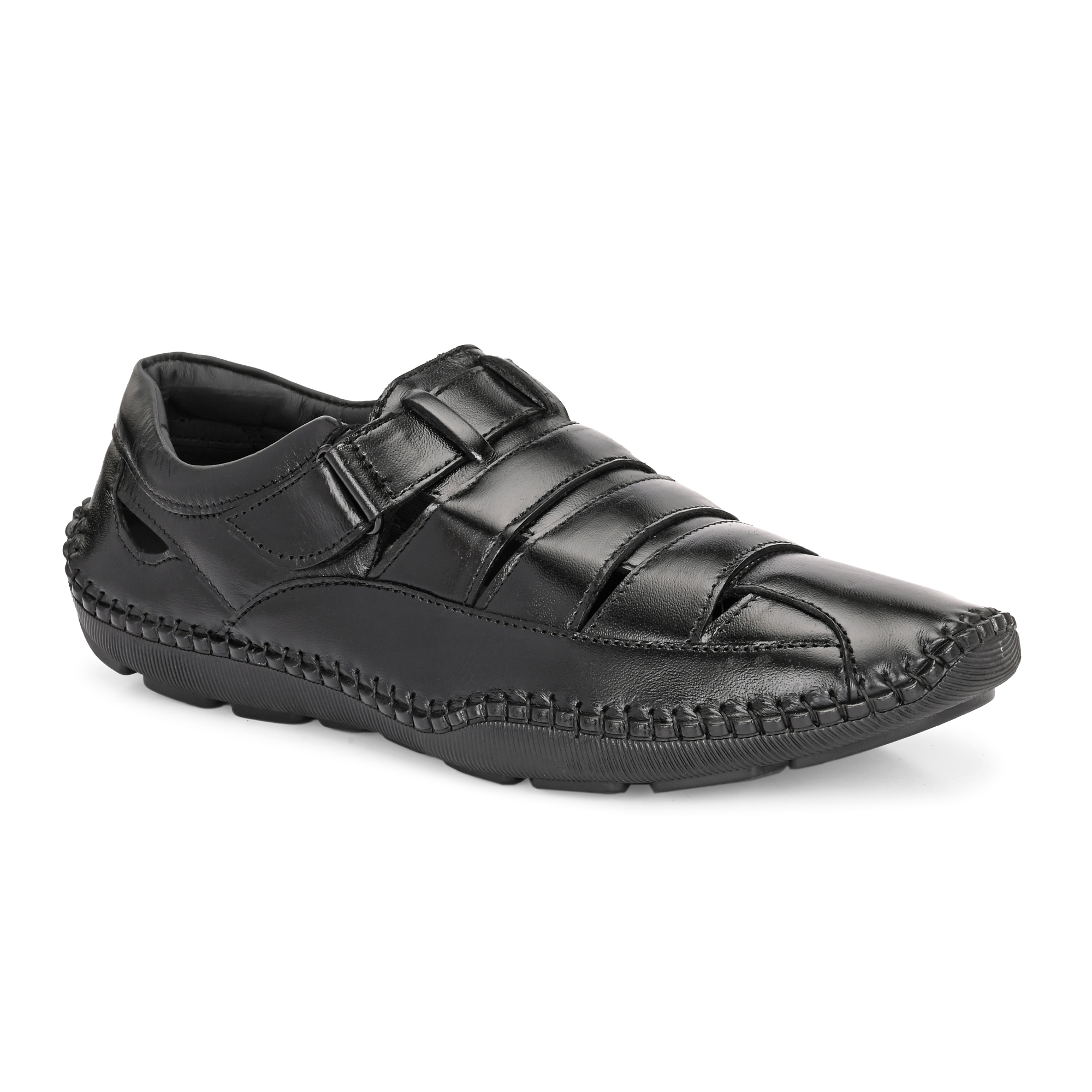 HYRBID SANDALS - LEATHER BLACK