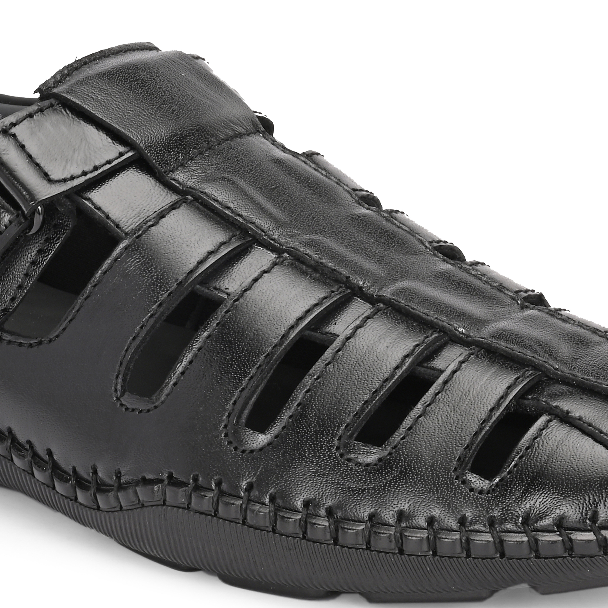 Mens Leather Sandals Black