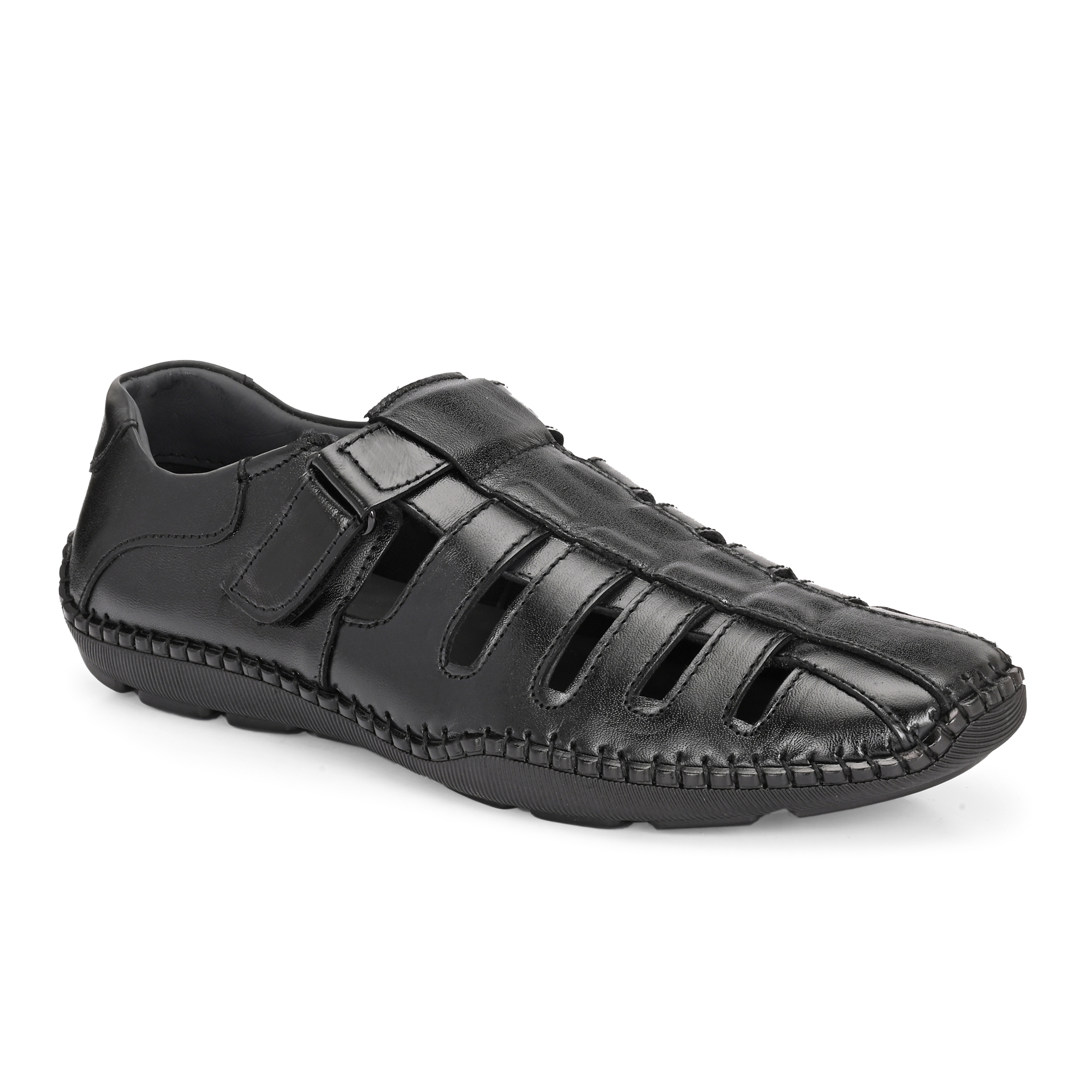 Mens Leather Sandals Black