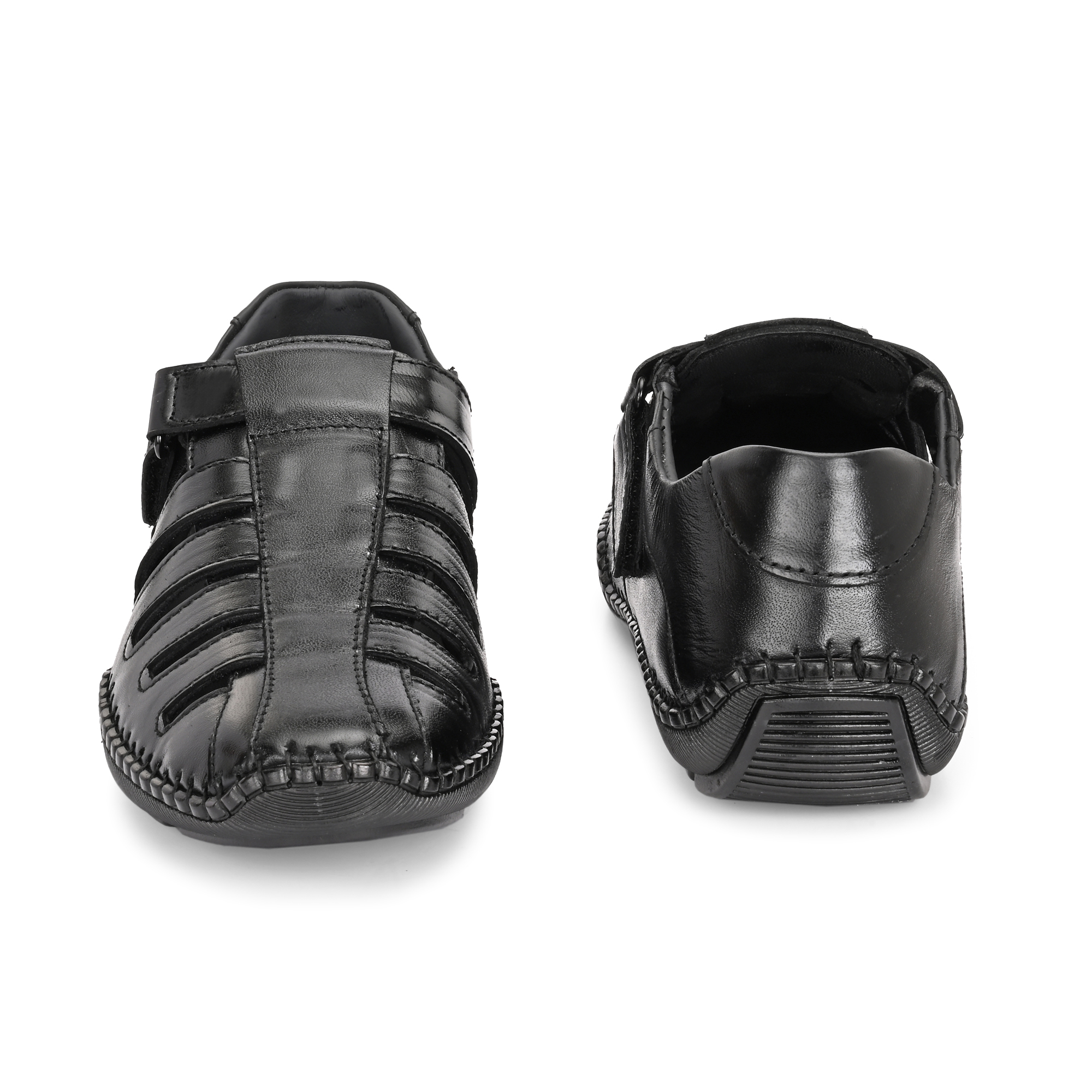 Mens Leather Sandals Black