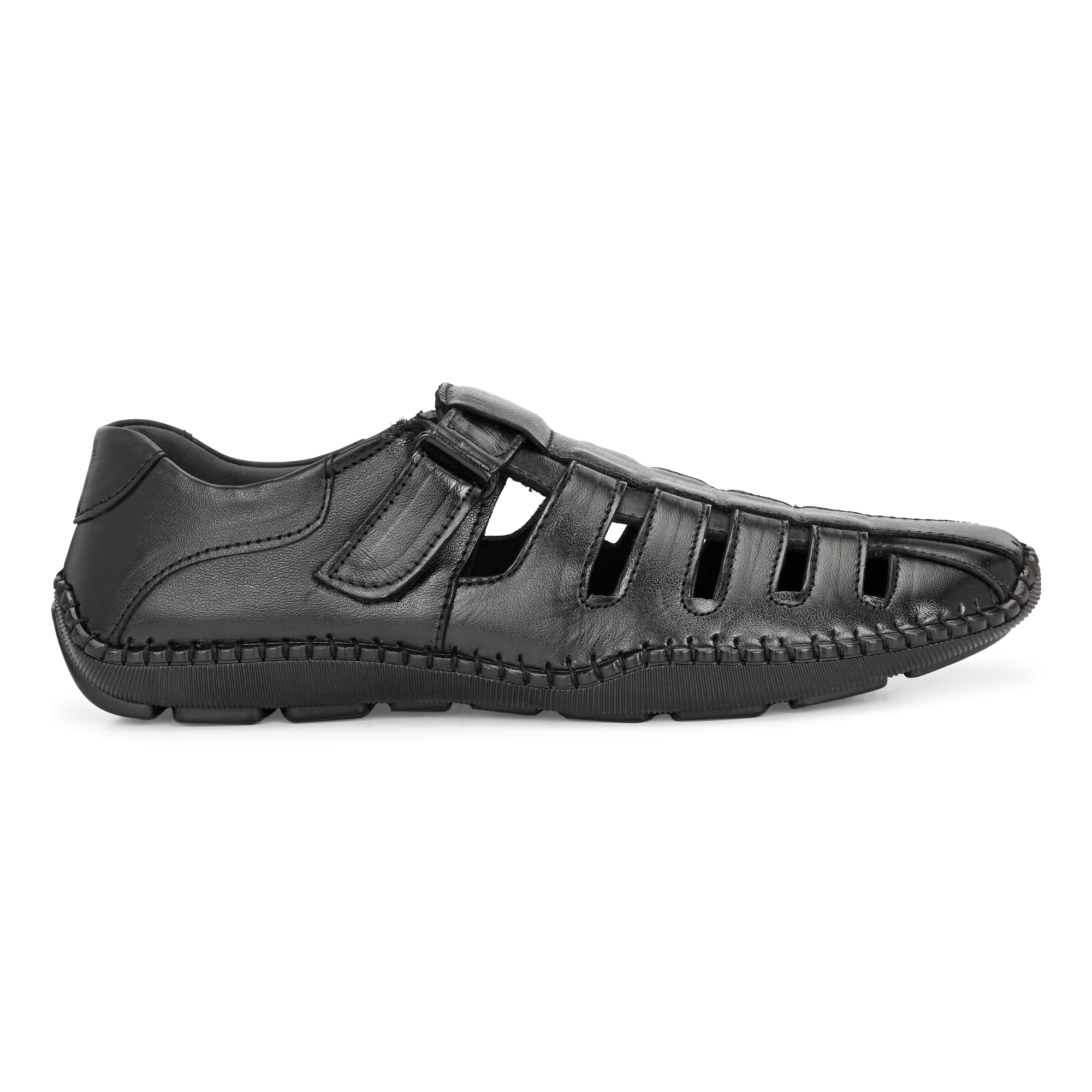 Mens Leather Sandals Black