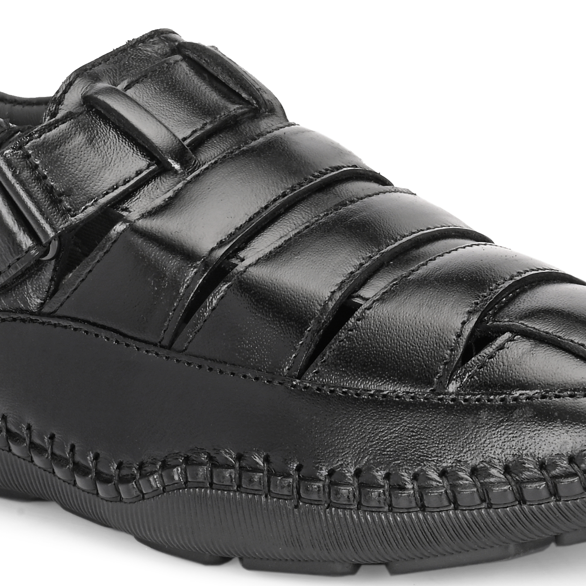 HYRBID SANDALS - LEATHER BLACK