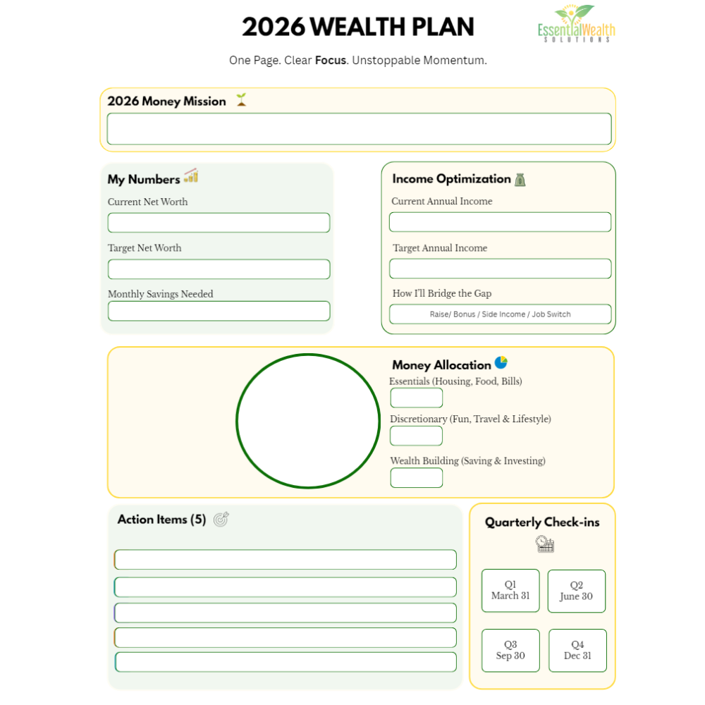 2026 Wealth Plan Digital Worksheet