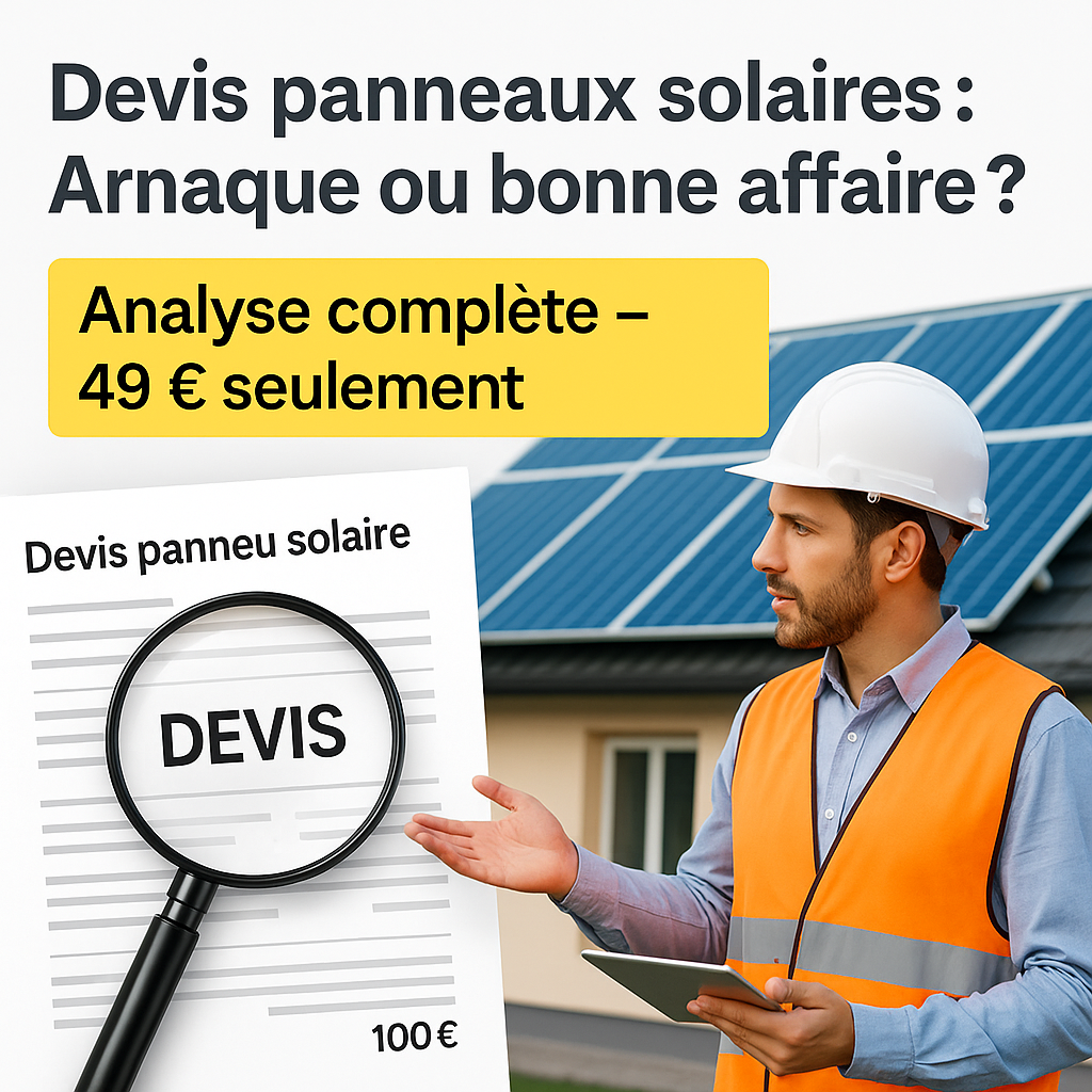 Analyse de devis panneaux solaires