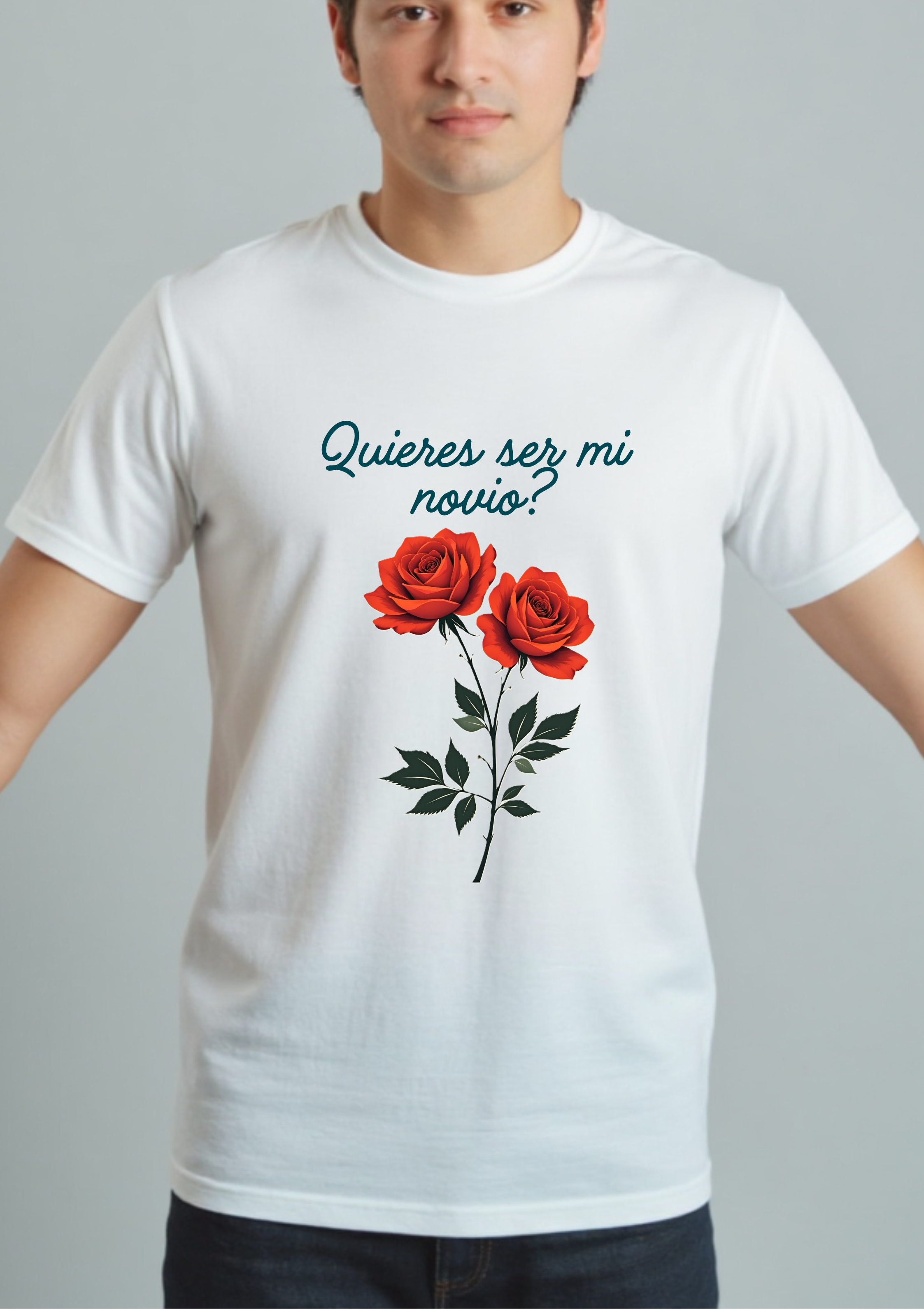 Playera con la frase Quieres ser mi novio