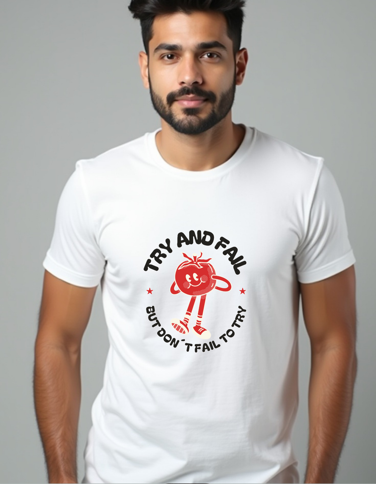 Playera con frases motivacionales estilo retro