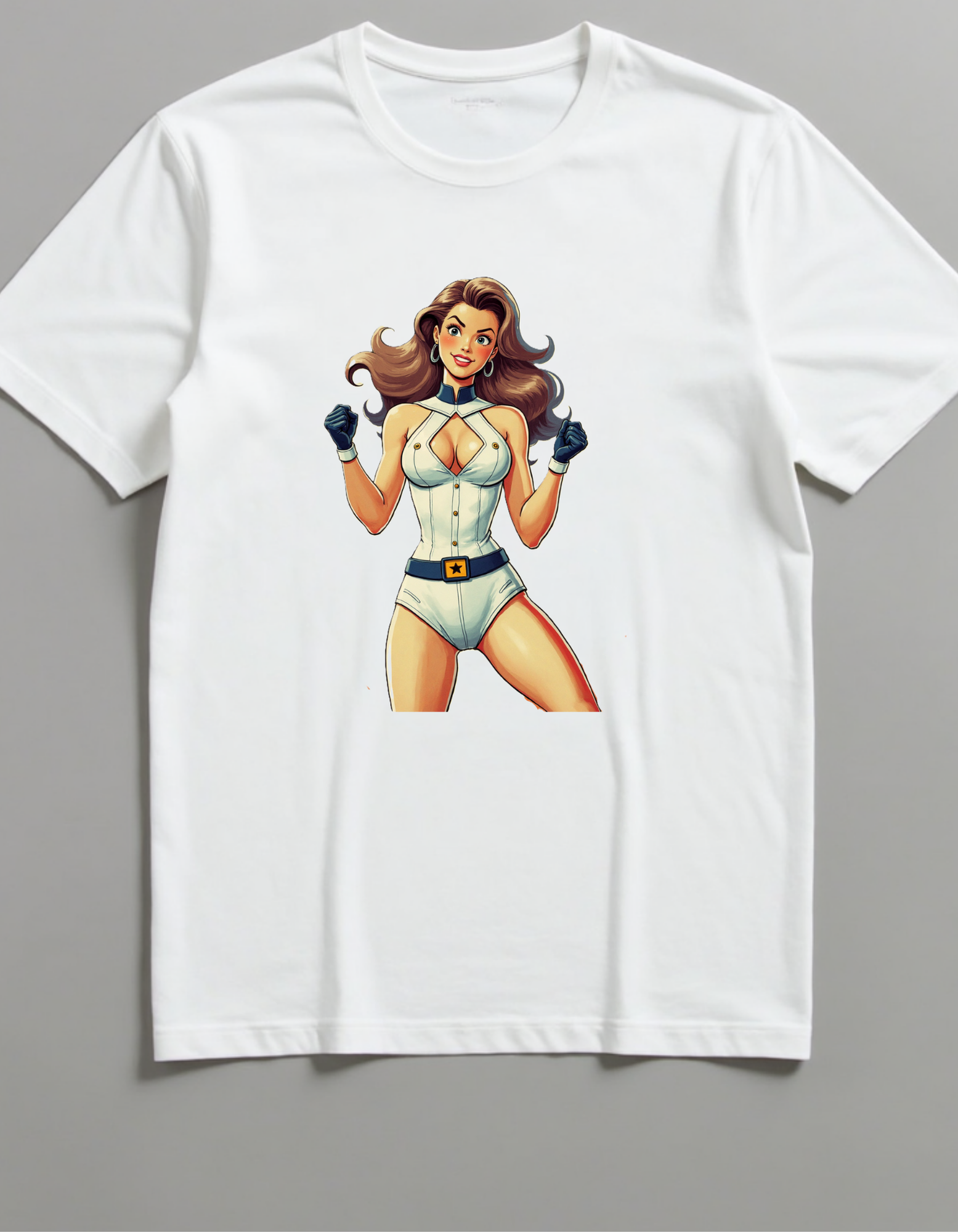 Playera con sexy caricatura comic femenina