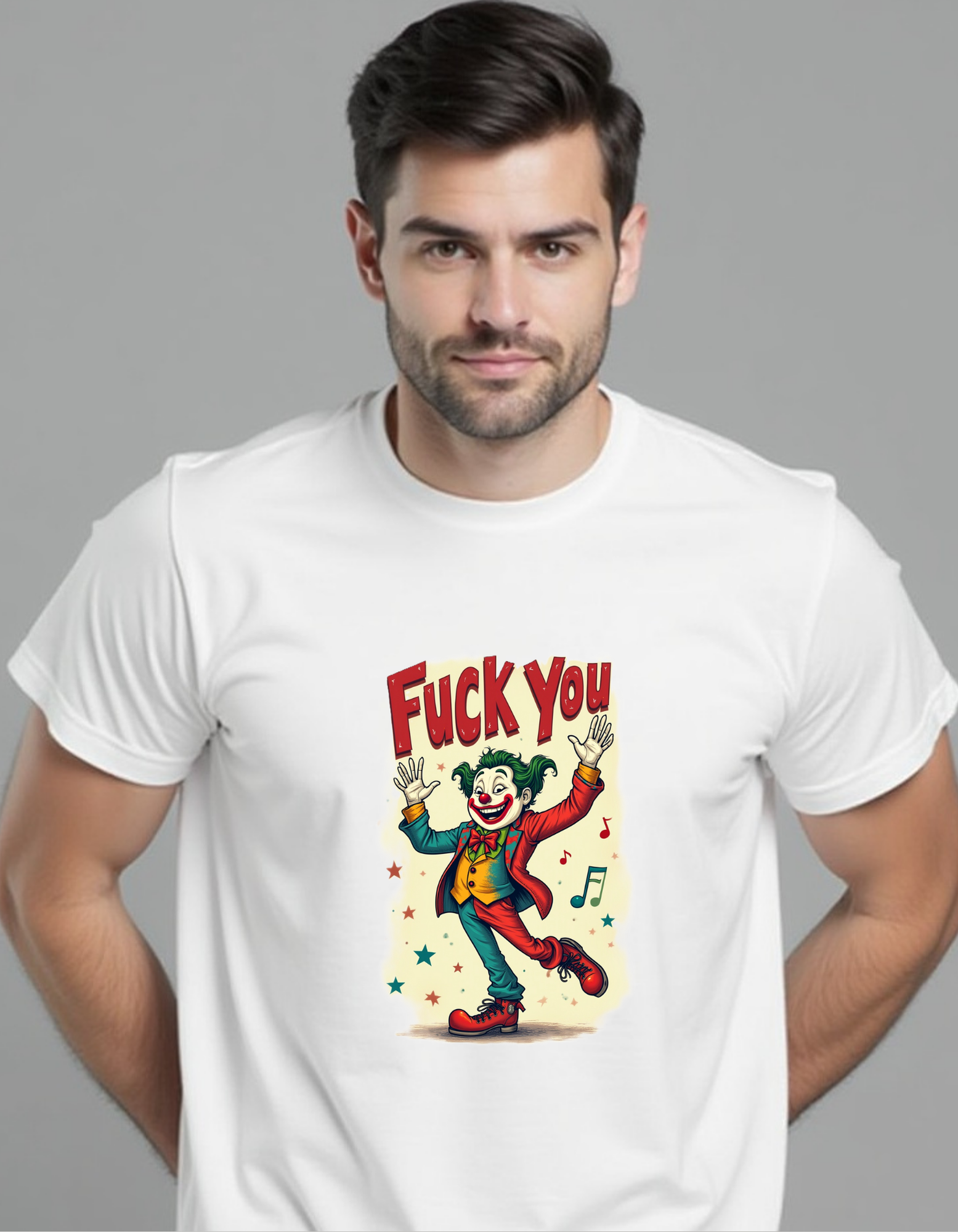 Playera de Joker con la frase Fuck you