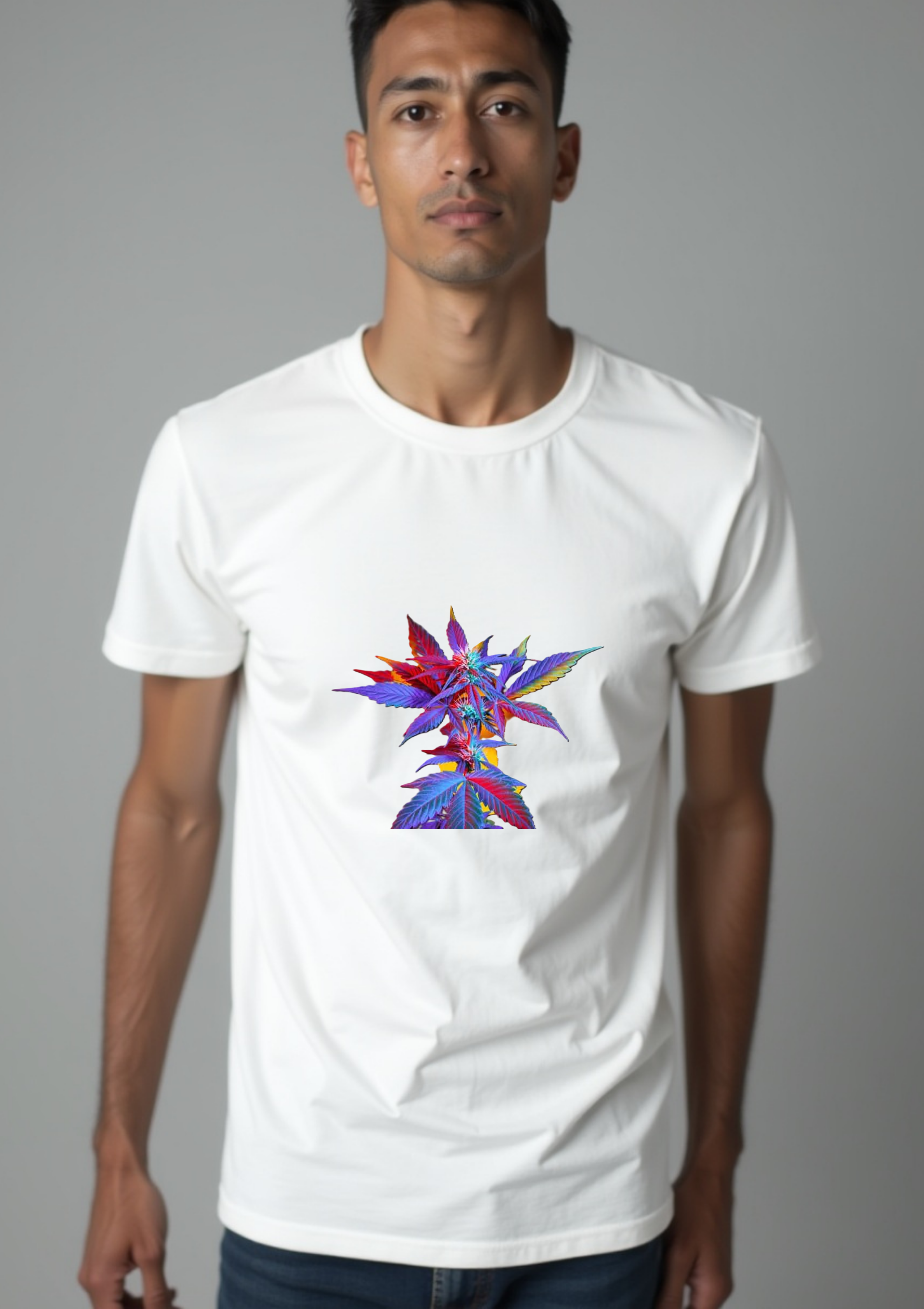 Playera con imagen de marihuana