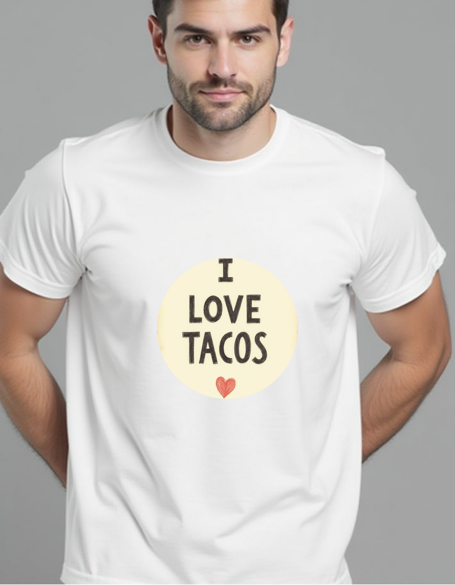 Playera con la frase I Love Tacos vintage