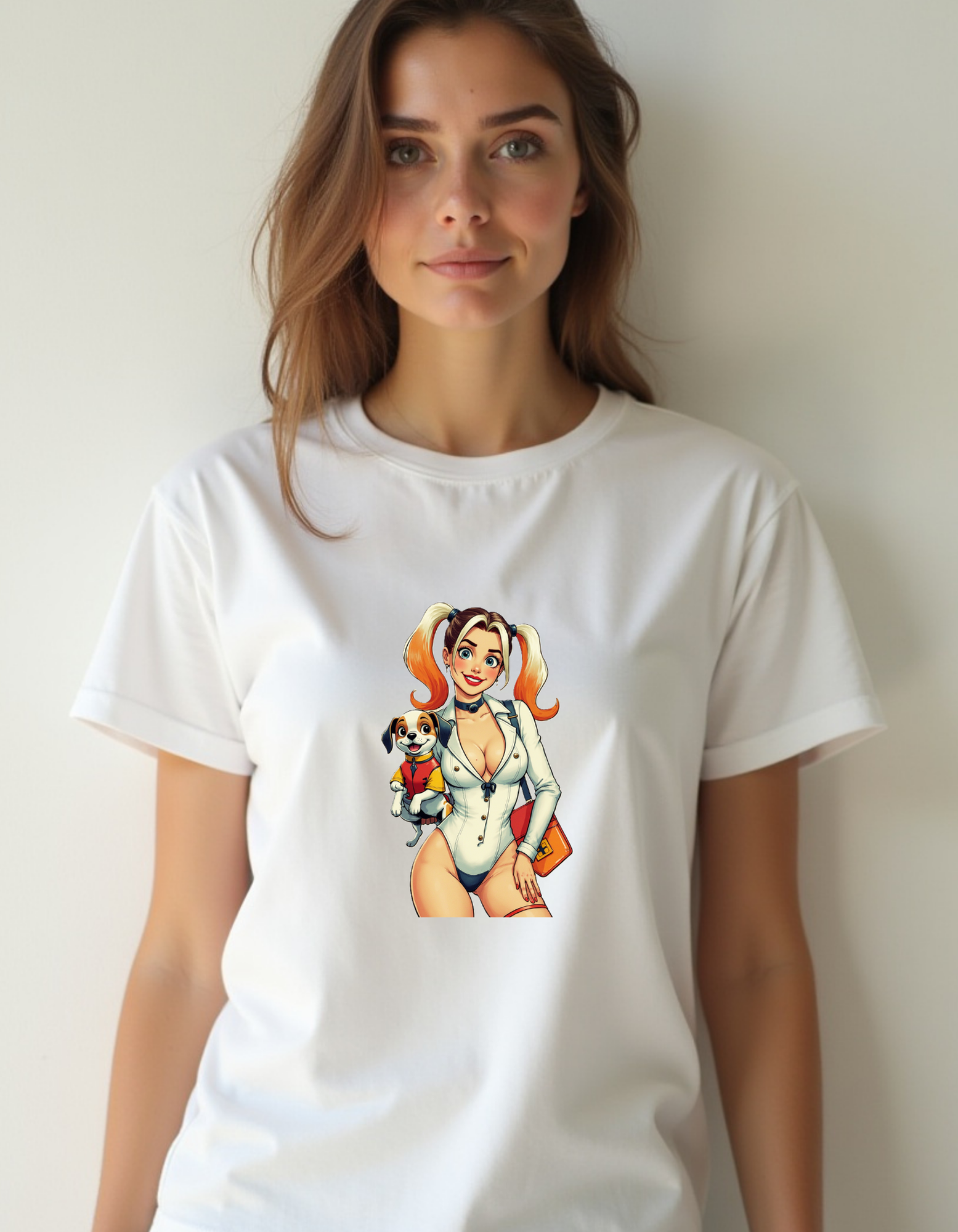 Playera con dibujo de mascota