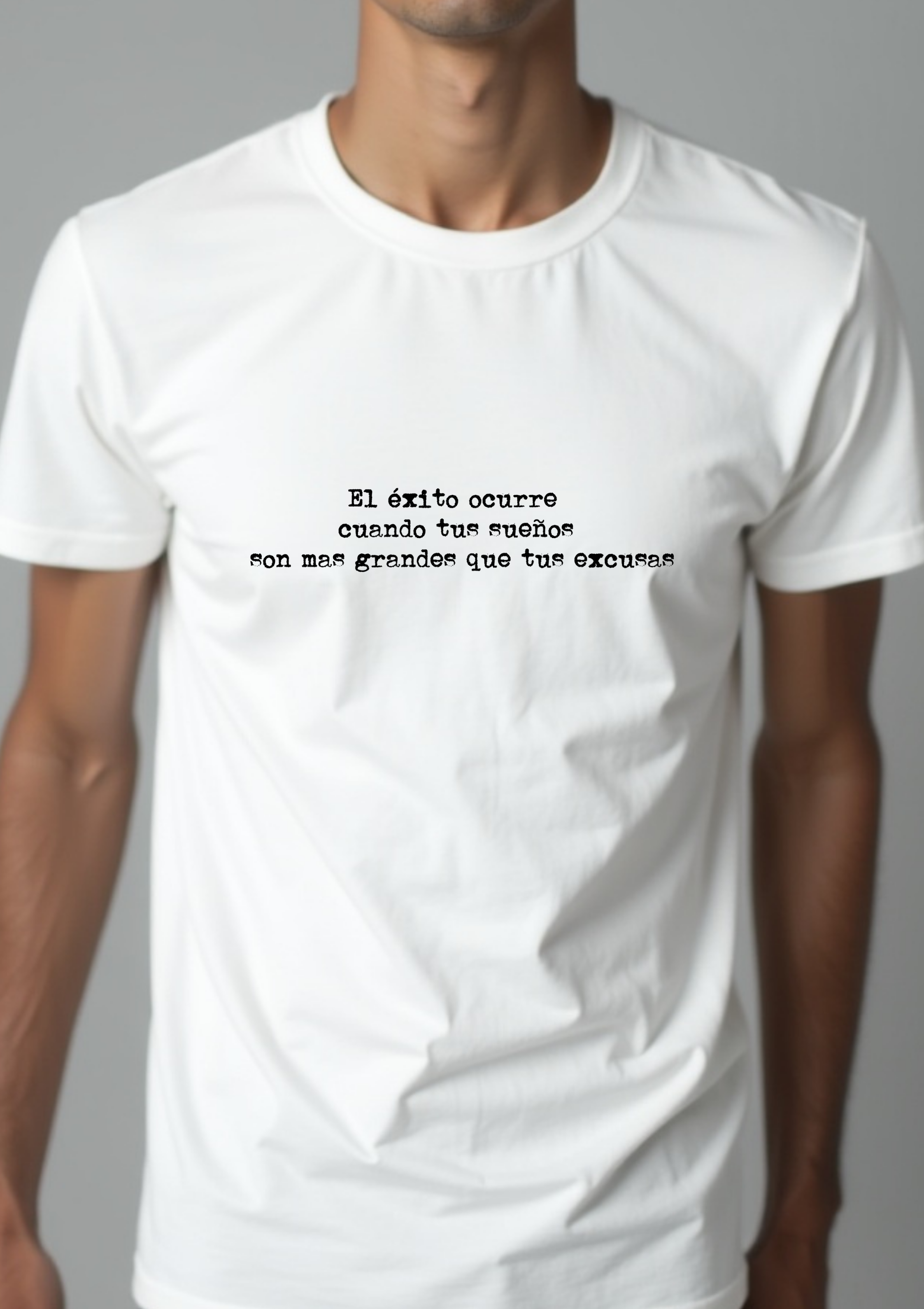 Playera con frase de exito