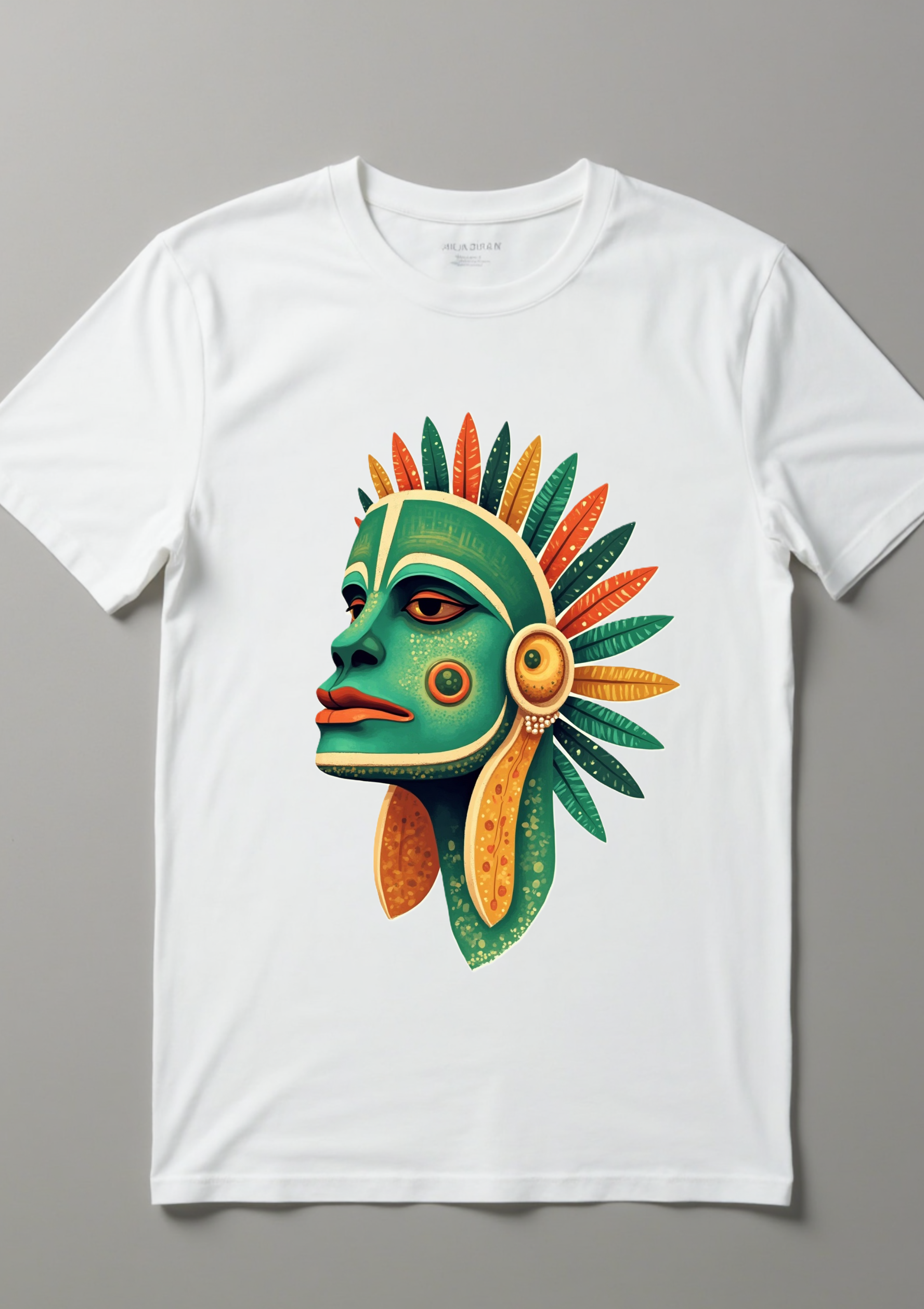 Playera con arte azteca caricatura