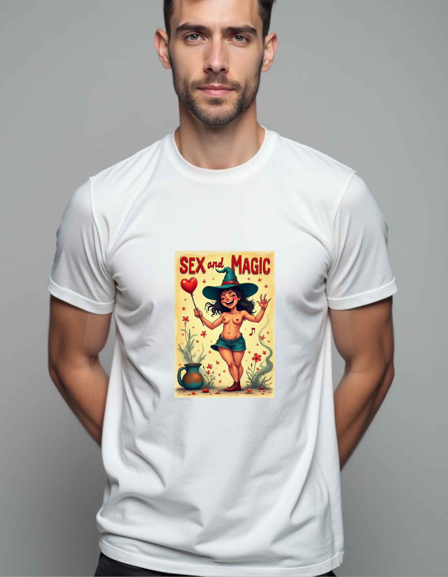 Original playera con la frase Sex and Magic