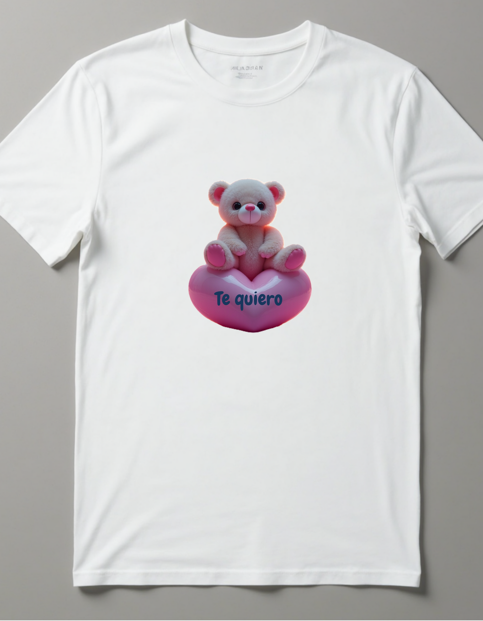 Playera con la frase Te Quiero con osito tierno, ideas para regalos