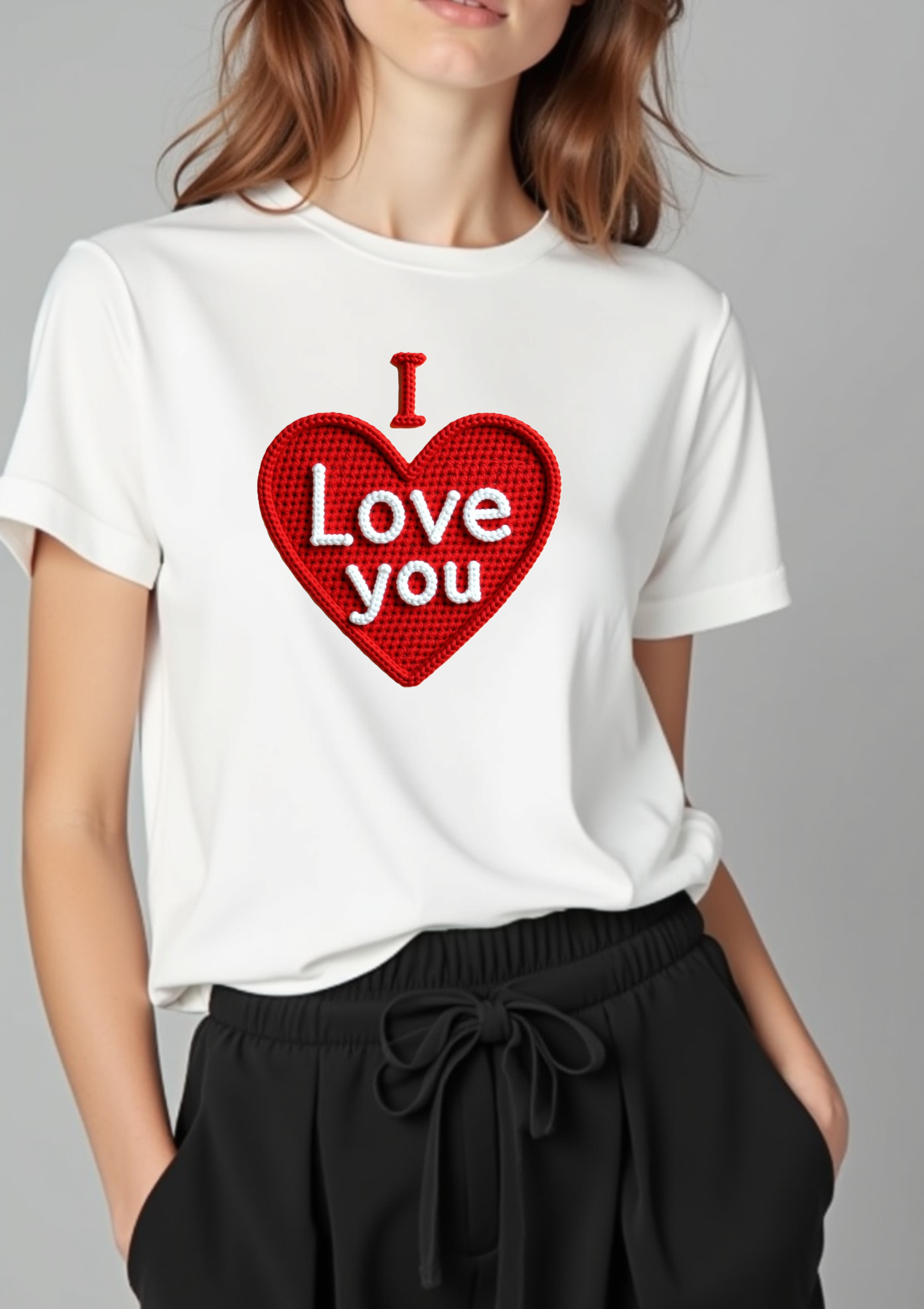 Playera con frase de amor I Love You