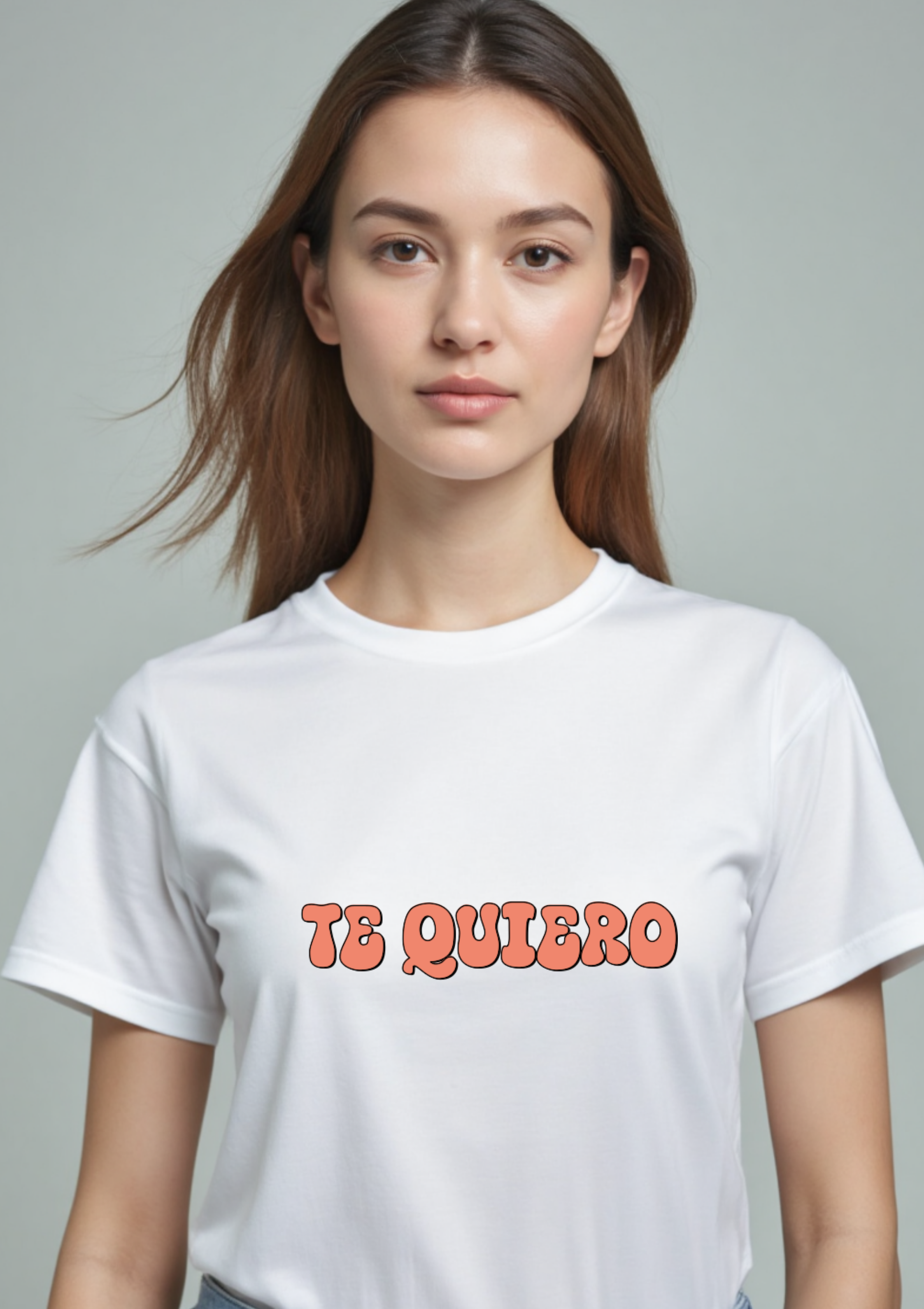Playera con la frase Te Quiero estilo retro