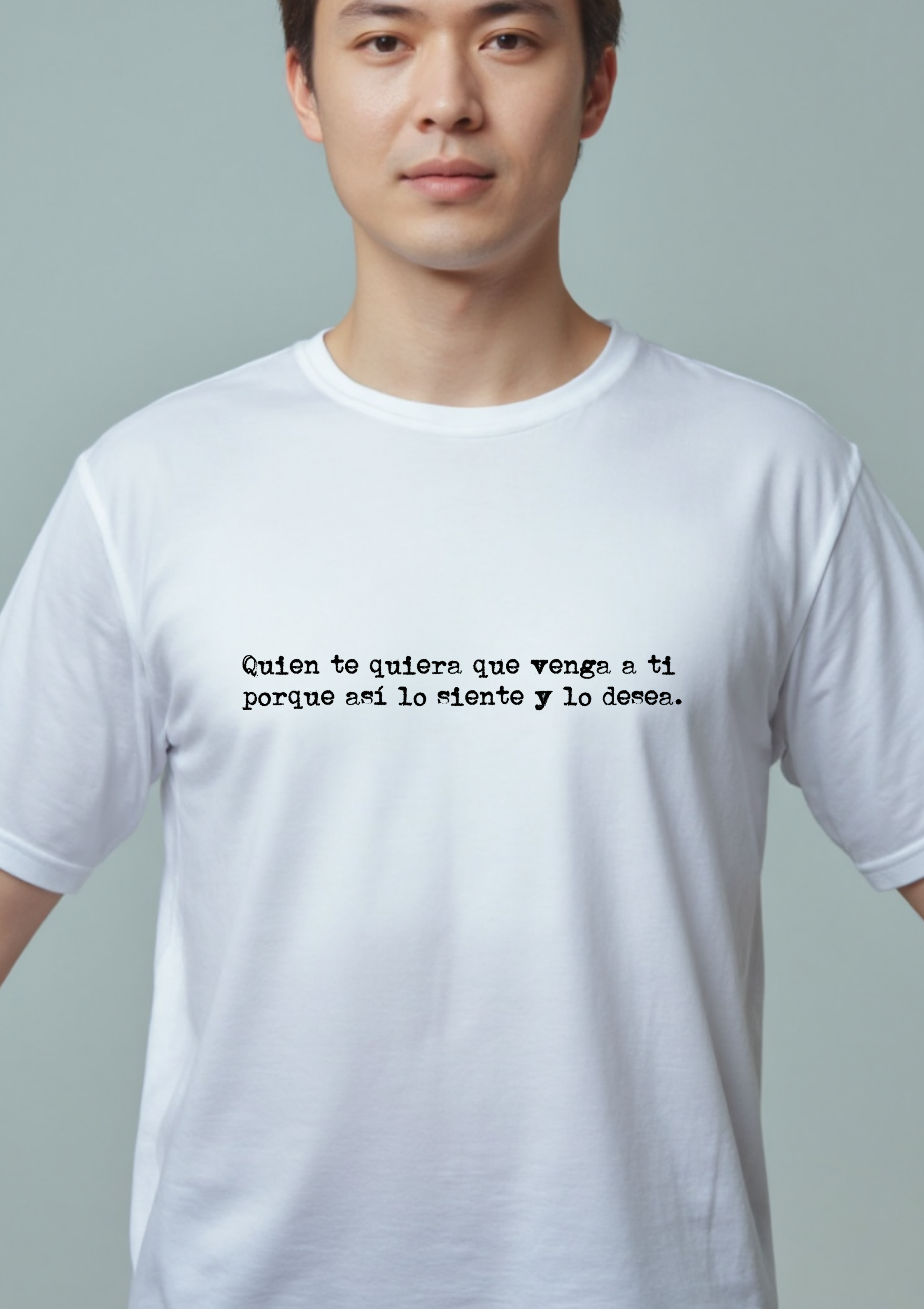 Playera con frase Inspiracional