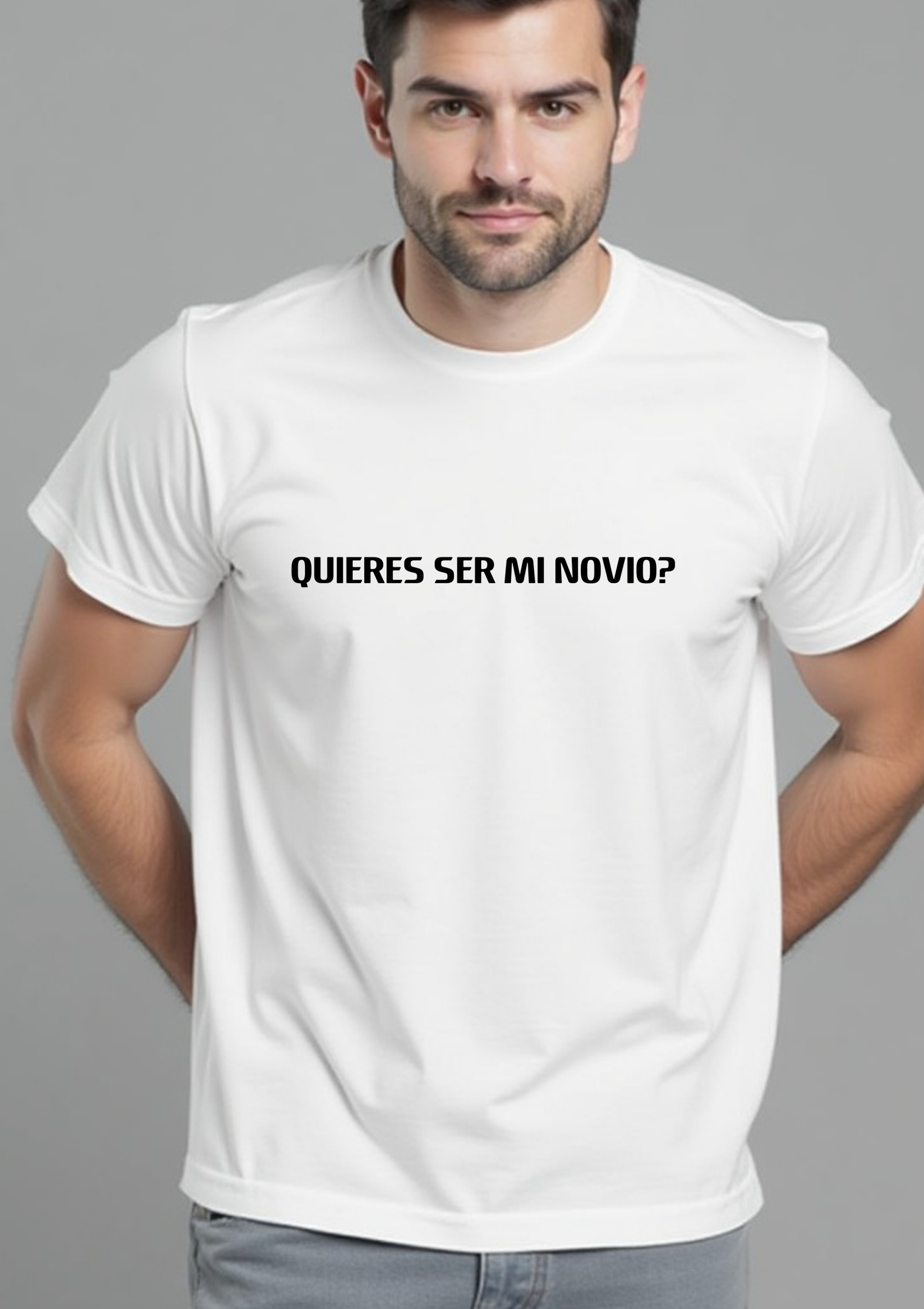 Playera con la frase quieres ser mi novio?
