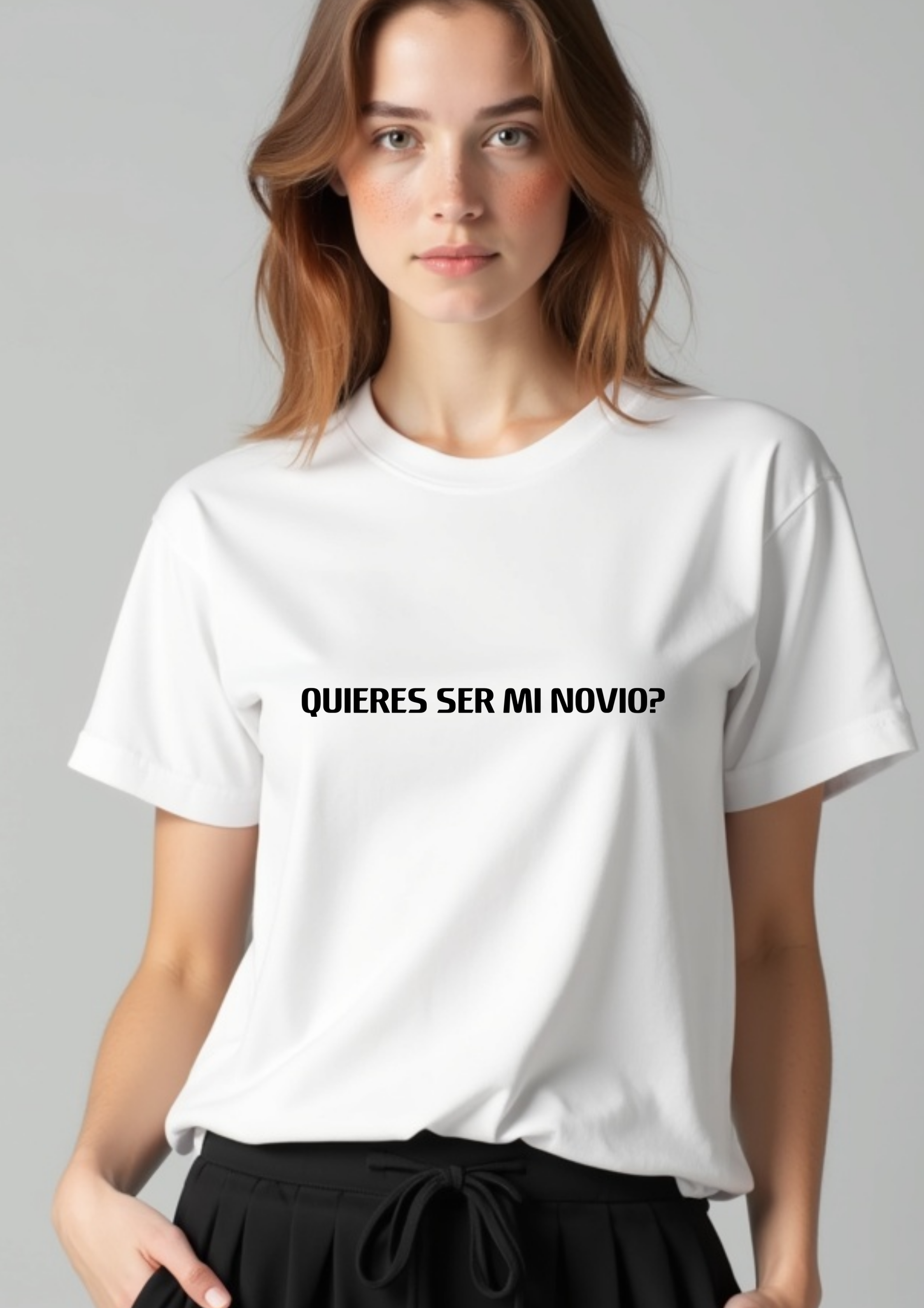 Playera con la frase quieres ser mi novio?