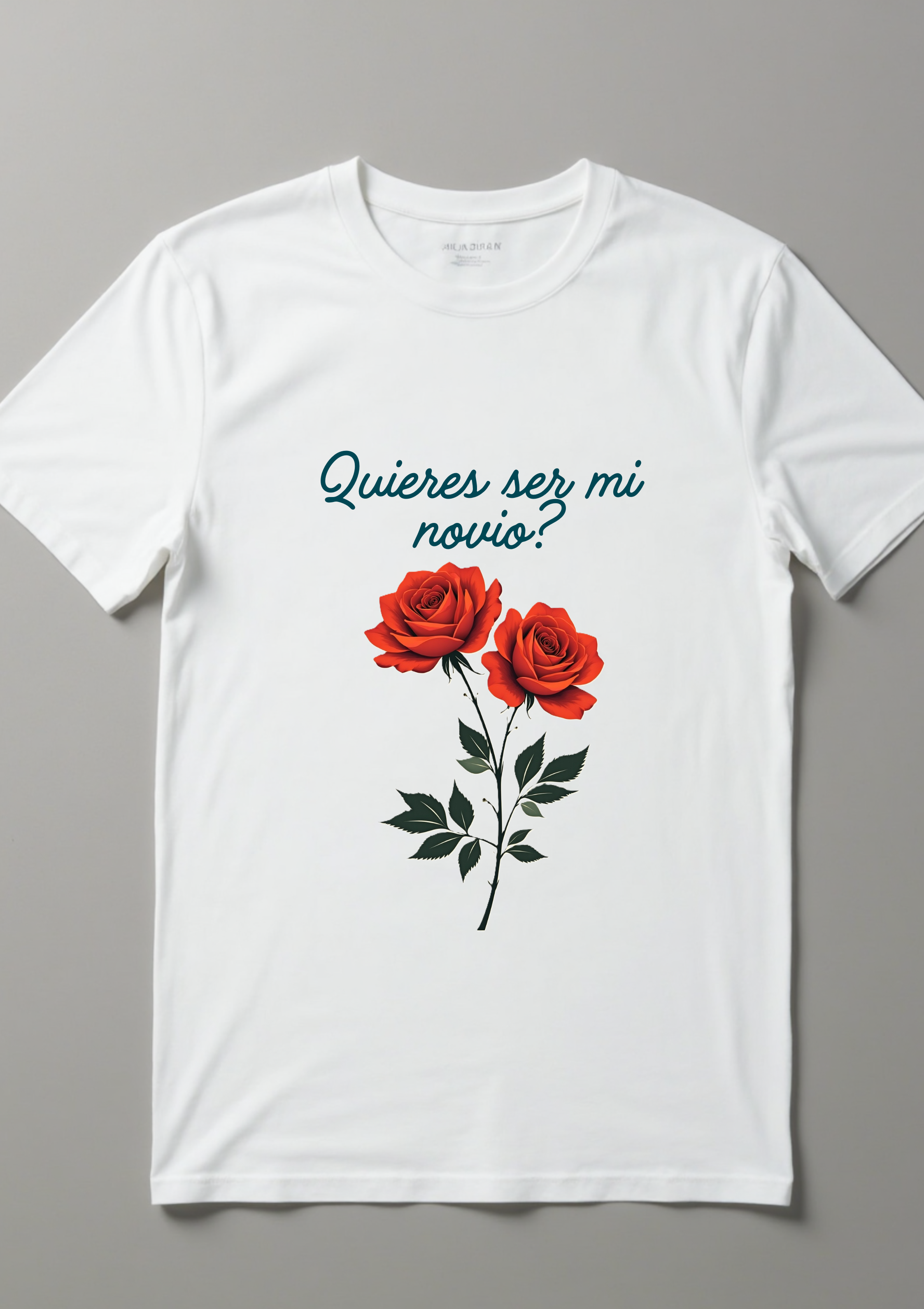 Playera con la frase Quieres ser mi novio
