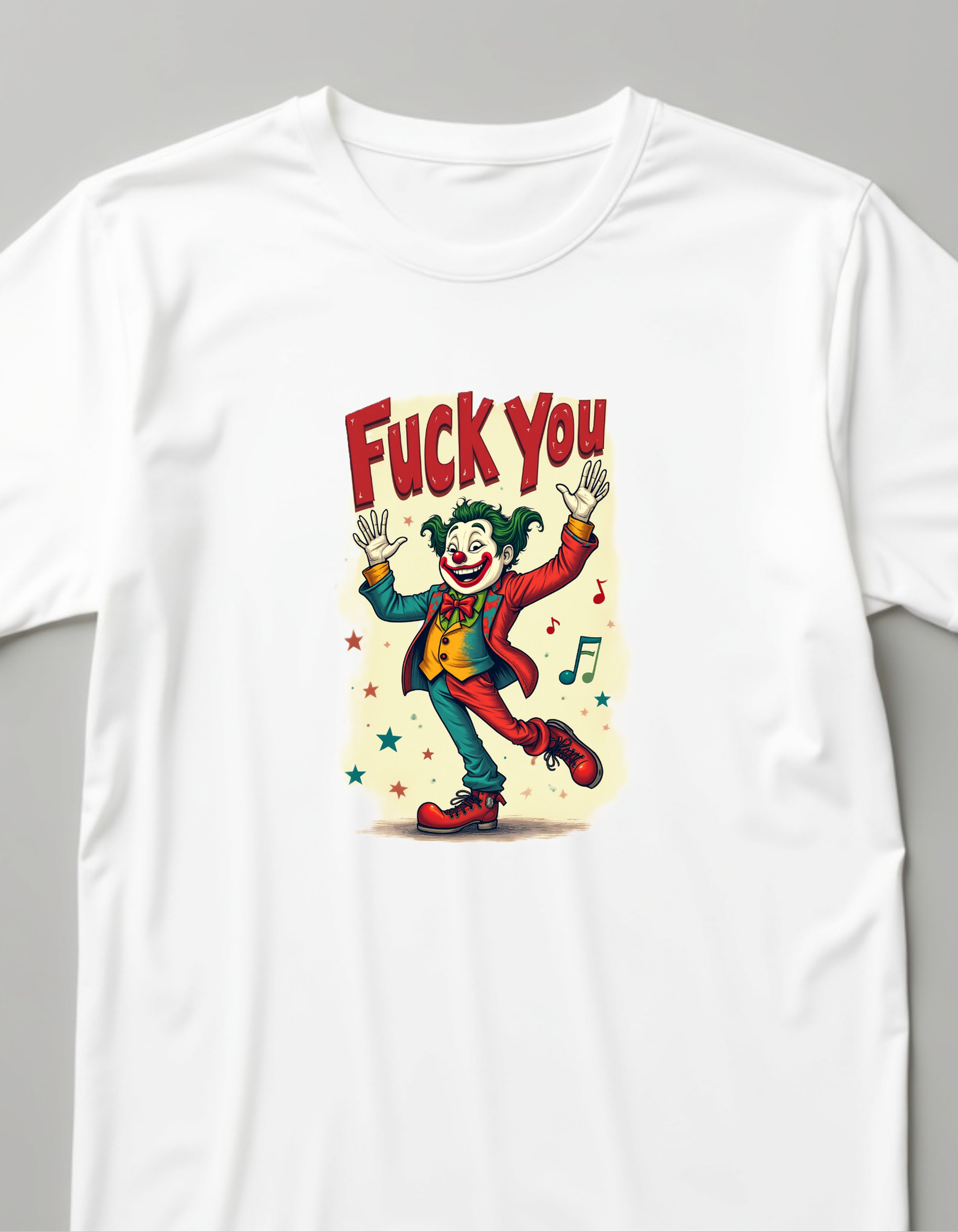 Playera de Joker con la frase Fuck you