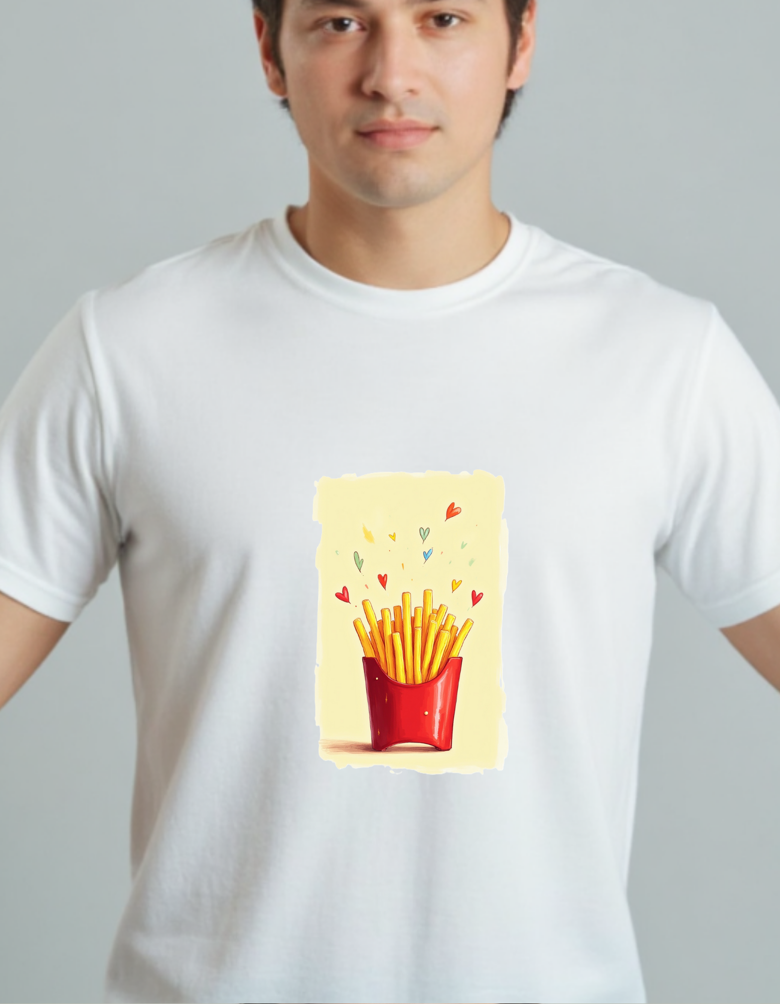 Playera con papas a la francesa