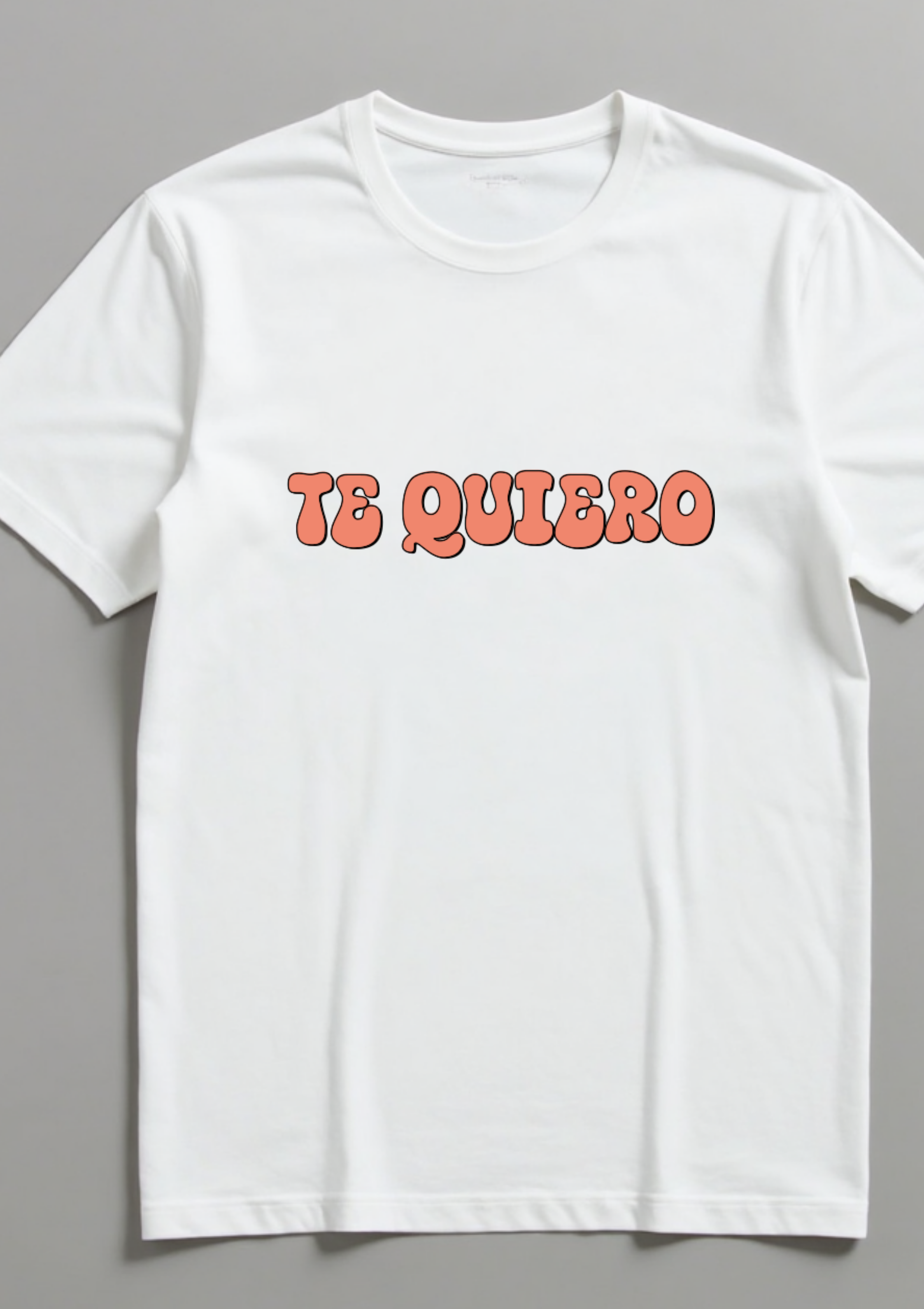 Playera con la frase Te Quiero estilo retro