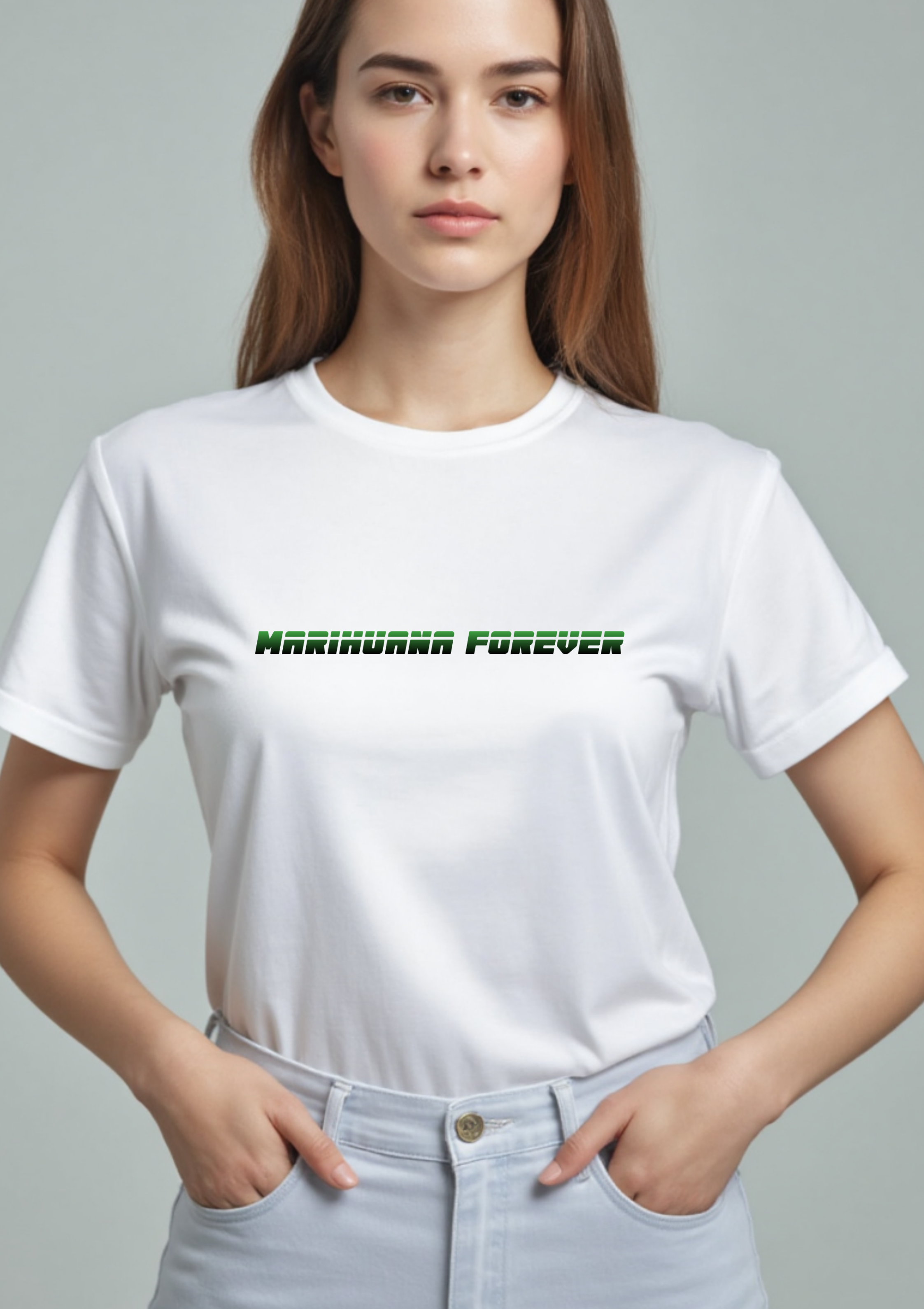 Playera Minimalista Sport retro Marihuana Forever