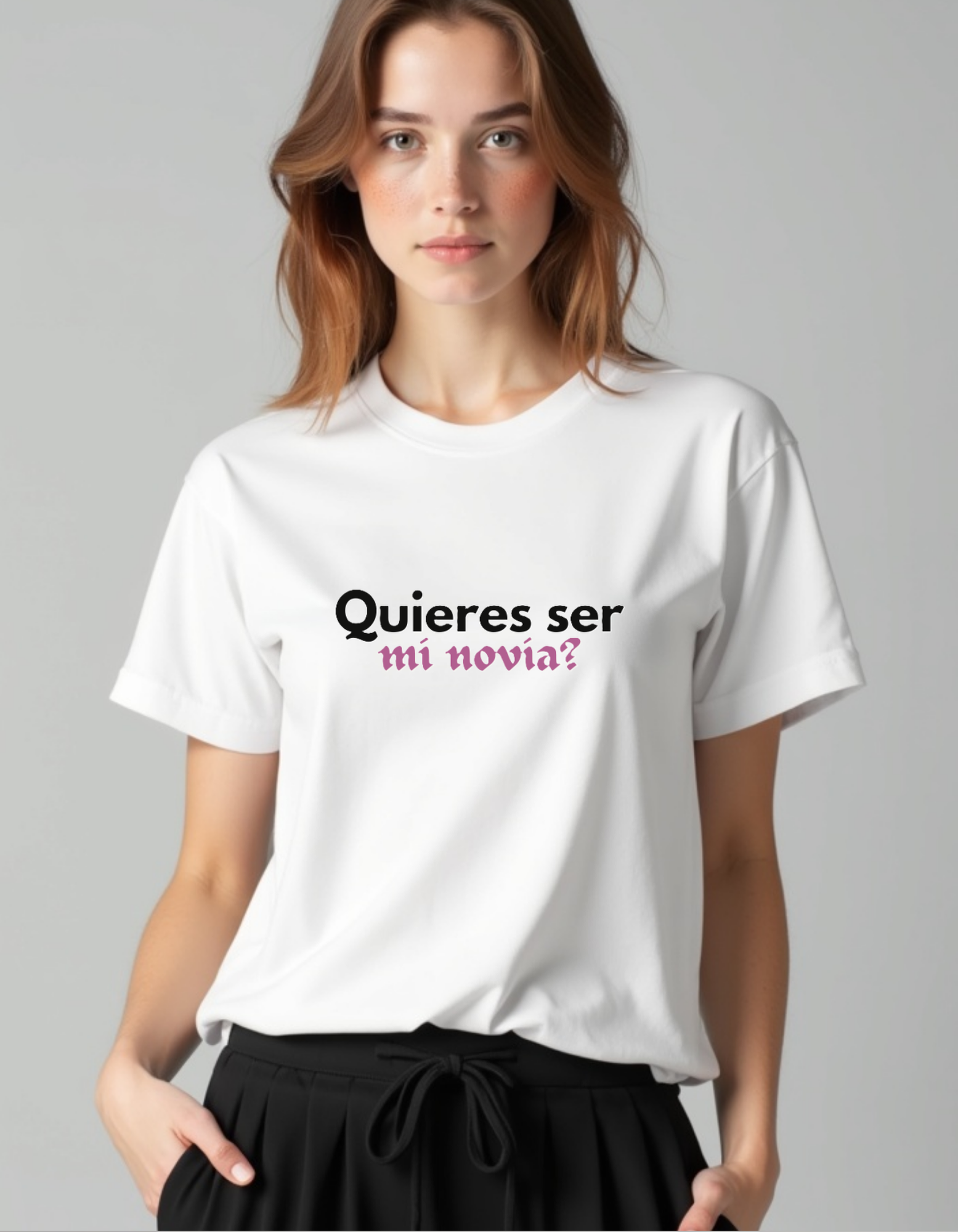 Playera con la frase ¿Quieres ser mi novia?, ideas para regalos y propuestas