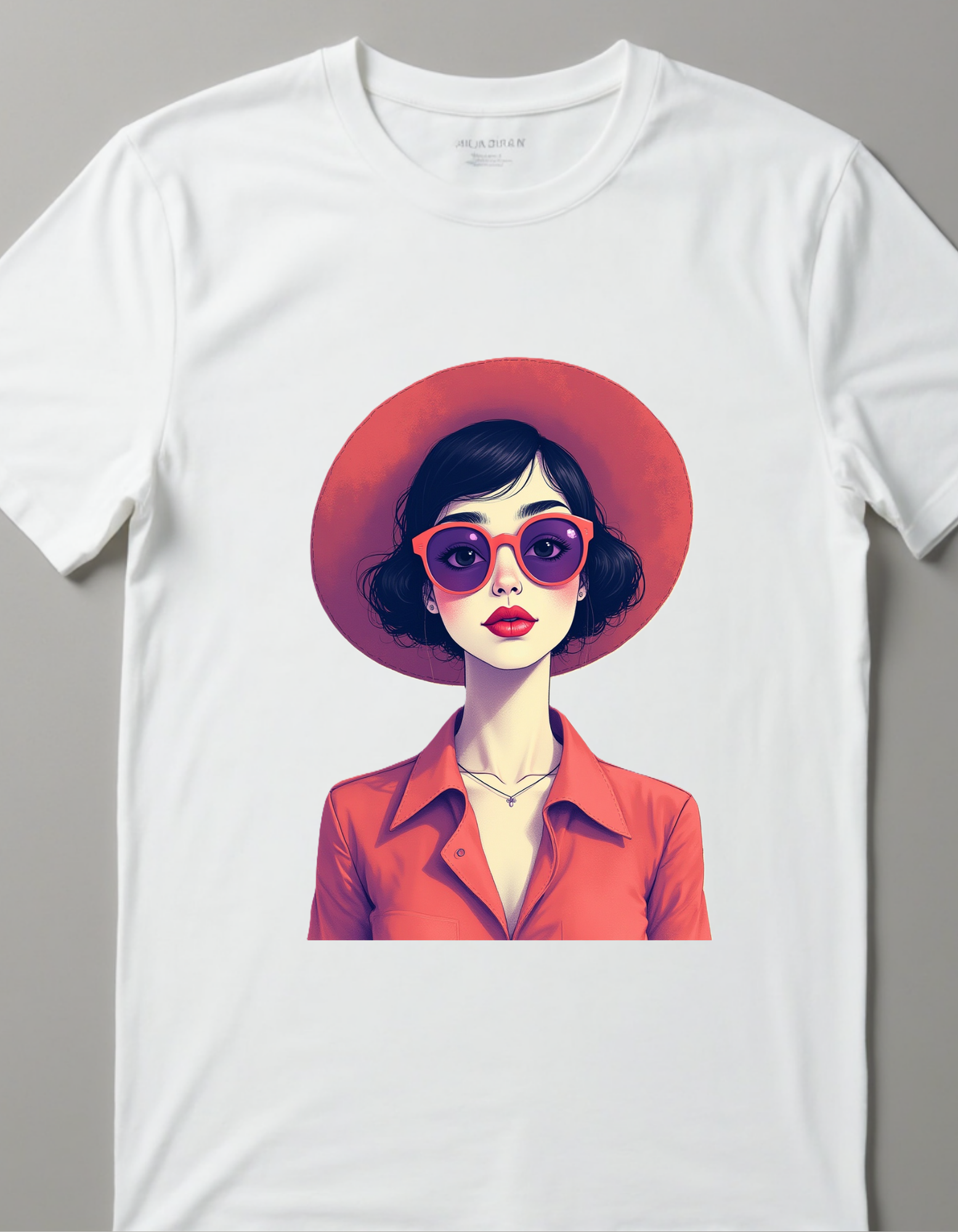 Playera con imagen de fashionista