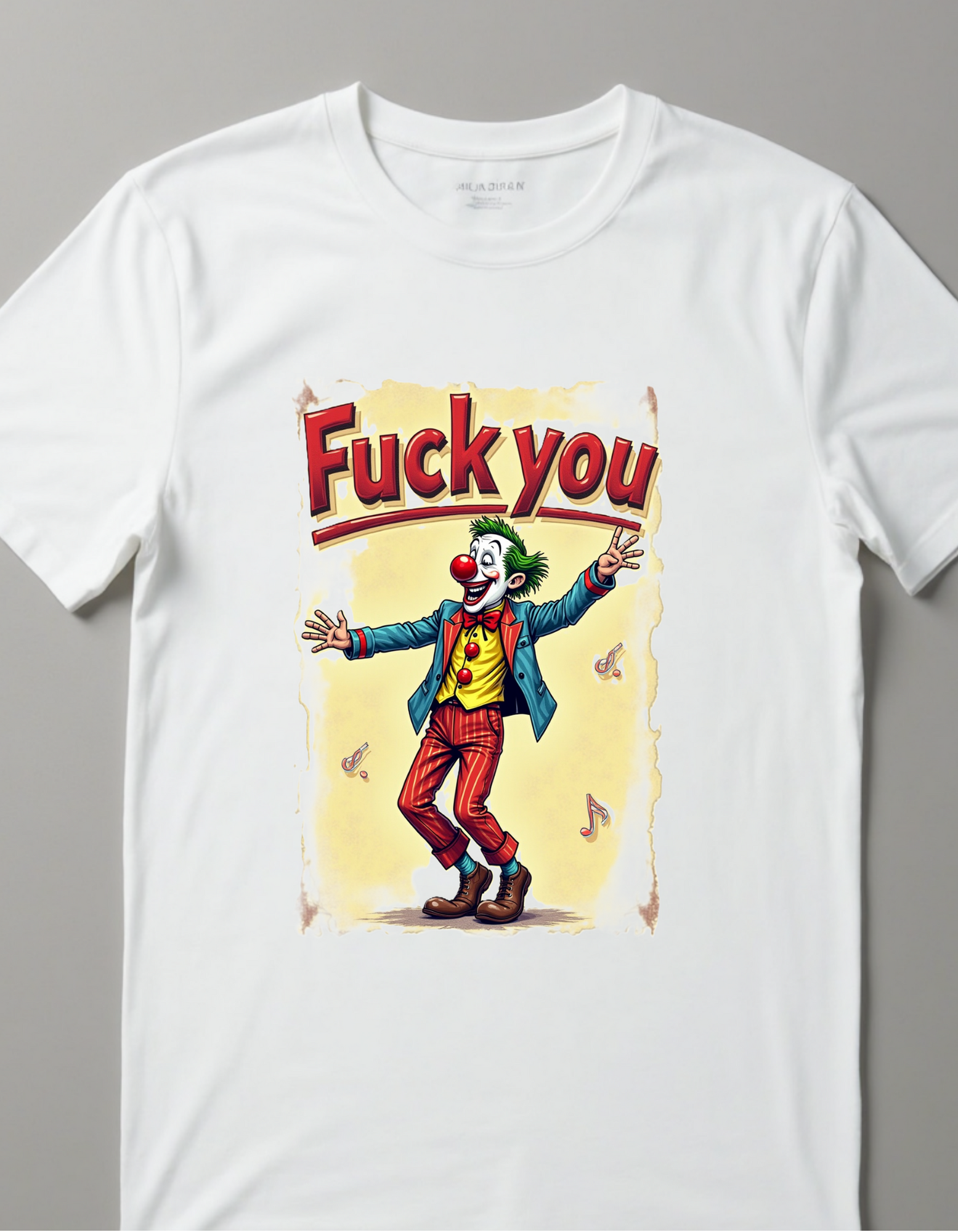Bonita playera de Joker con la frase Fuck you estilo retro