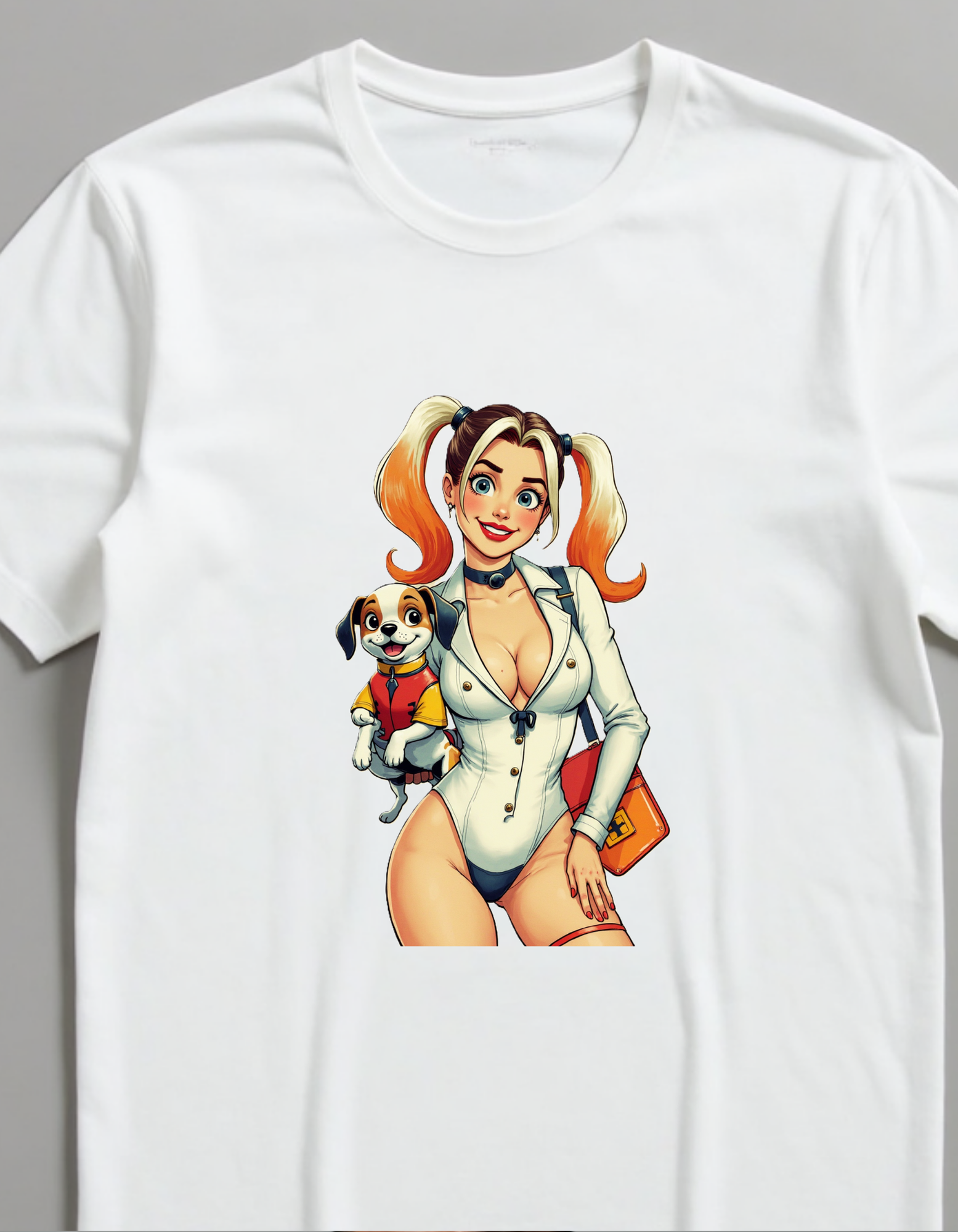 Playera con dibujo de mascota