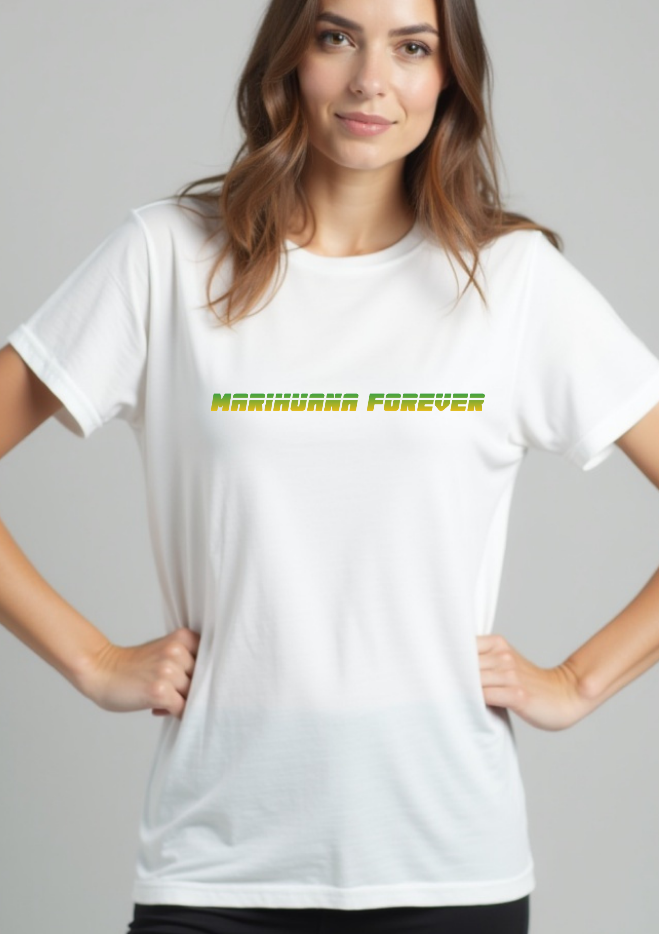 Playera Marihuana Forever minimalista retro