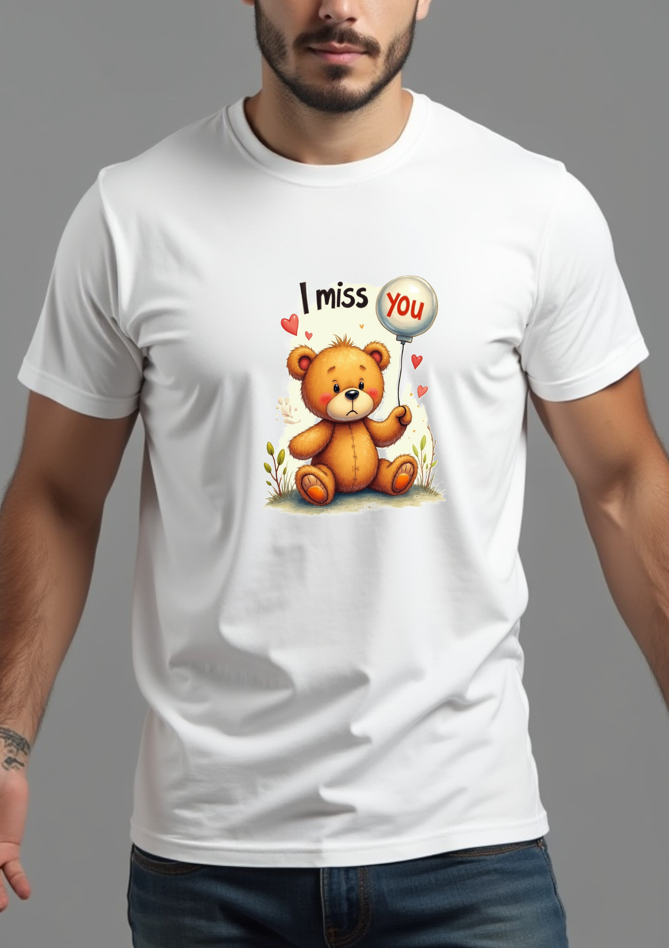 Playera con frase I Miss You, ideas para regalos