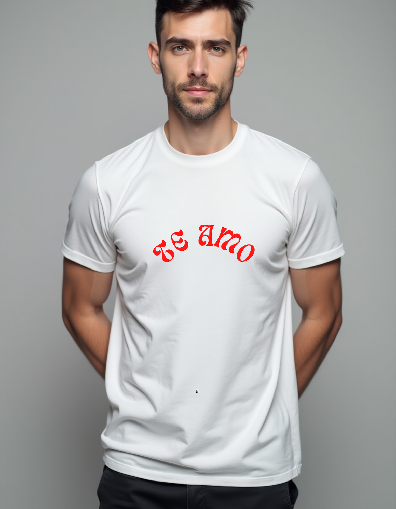 Playera con la frase Te Amo estilo retro rojo