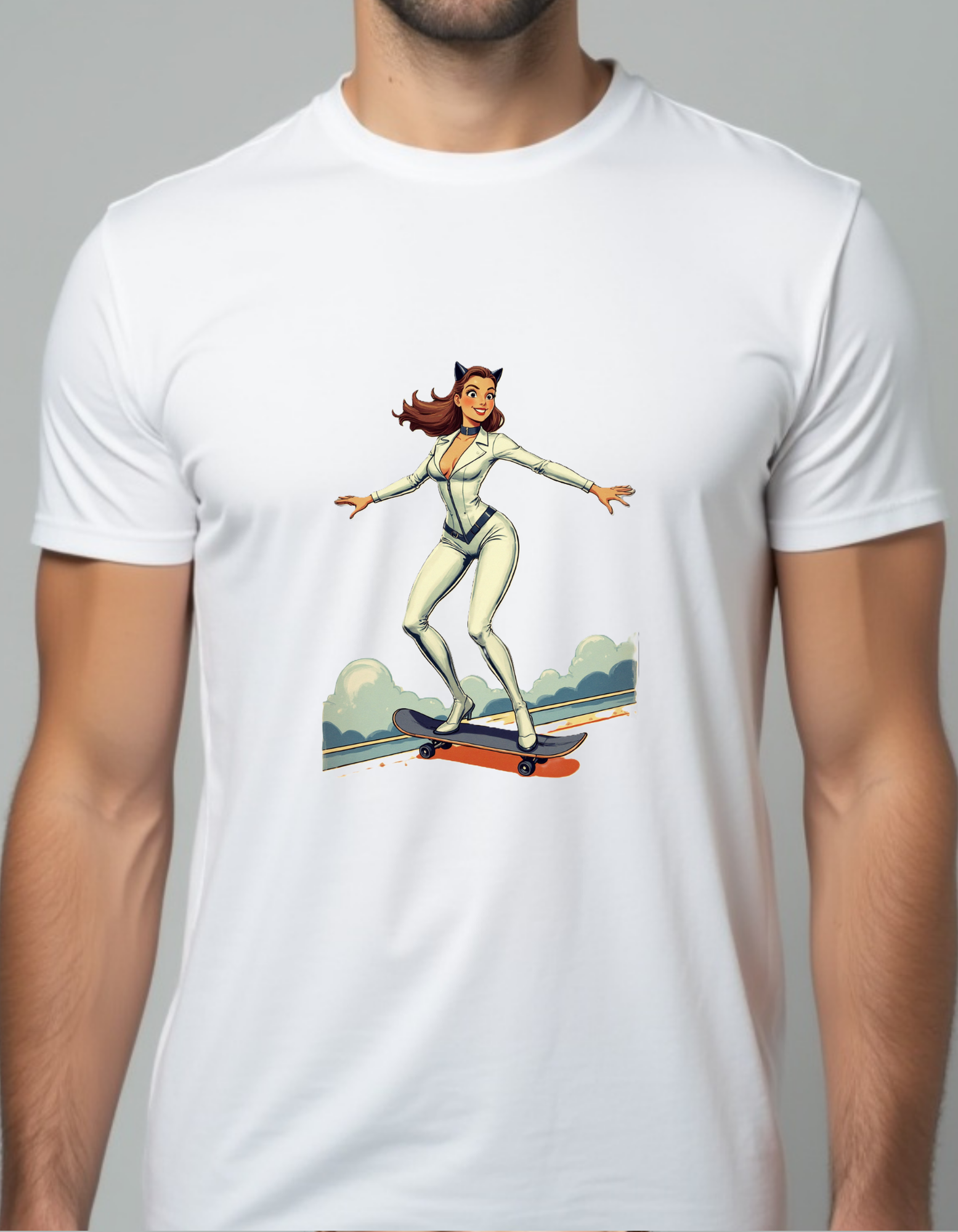 Playera Catwoman Skateboard