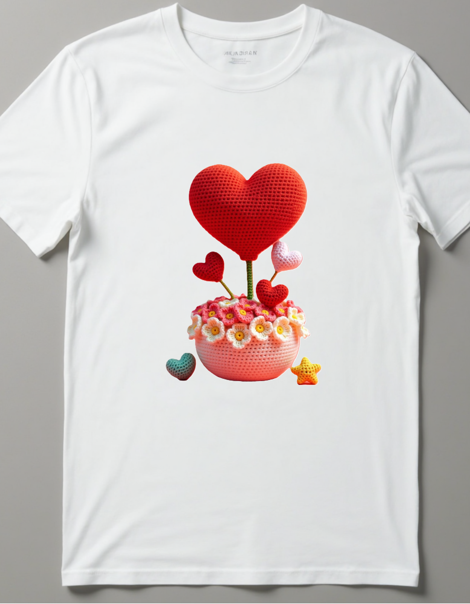 Playera con bouquet de corazones, ideas para regalo