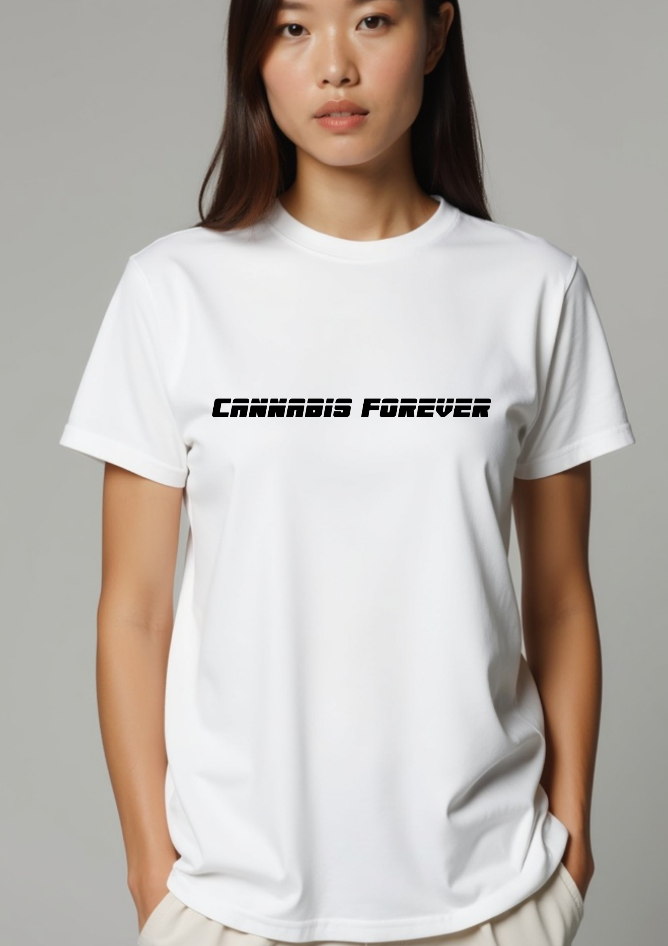 Playera con frase cannabica