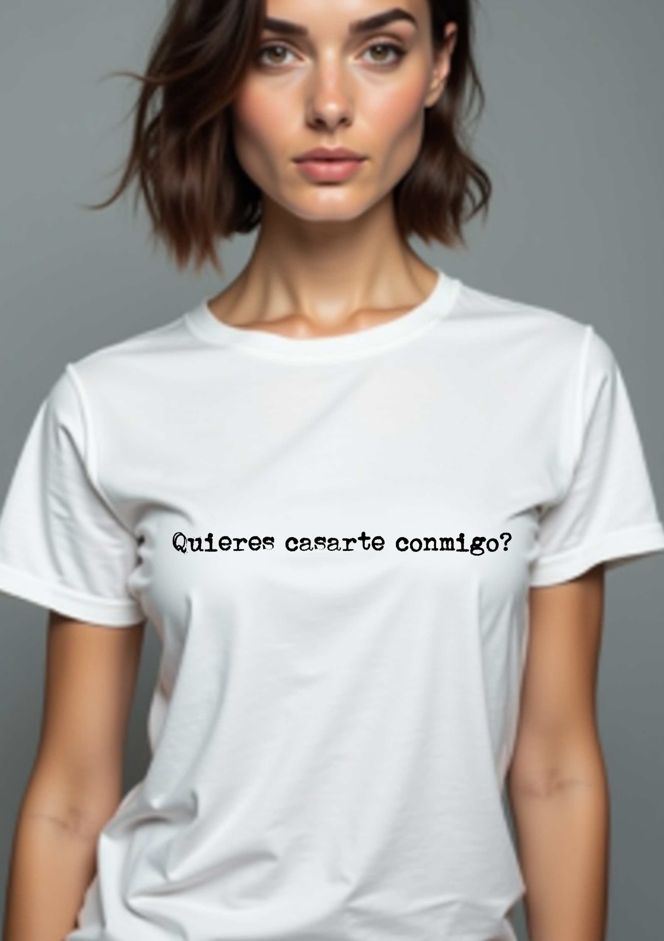 Playera con frase de propuesta de matromonio