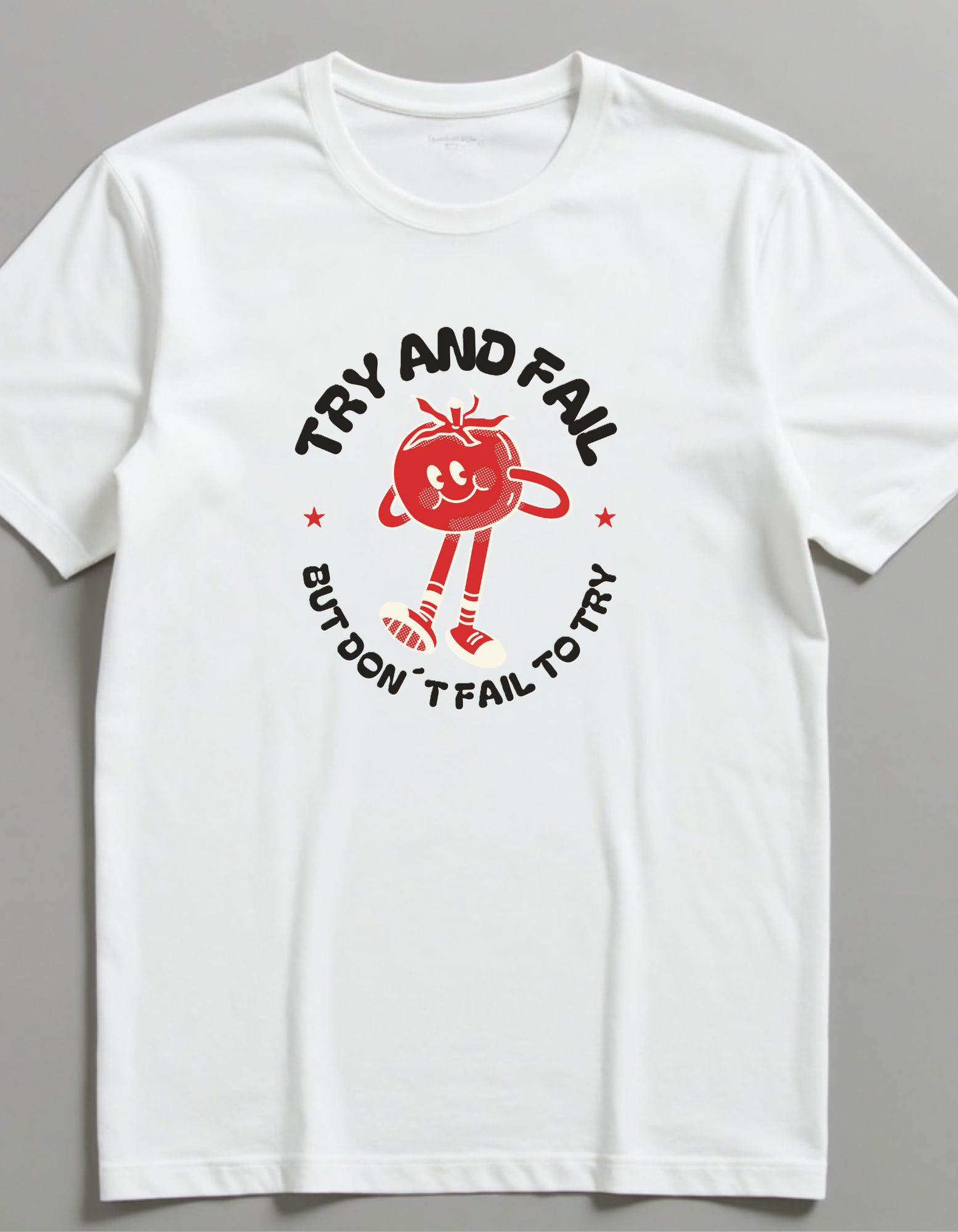 Playera con frases motivacionales estilo retro