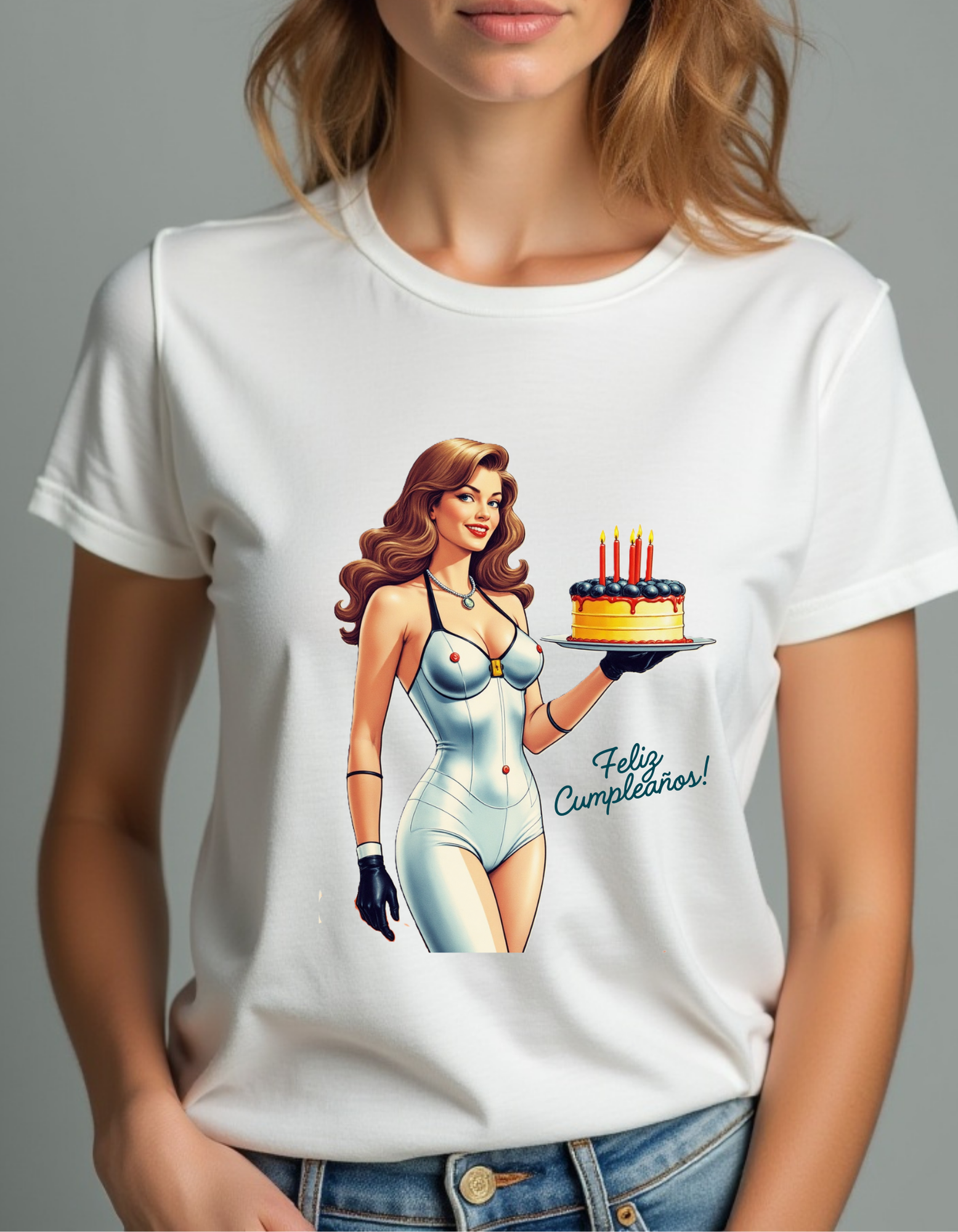 Playera con la frase Feliz Cumpleaños erotica