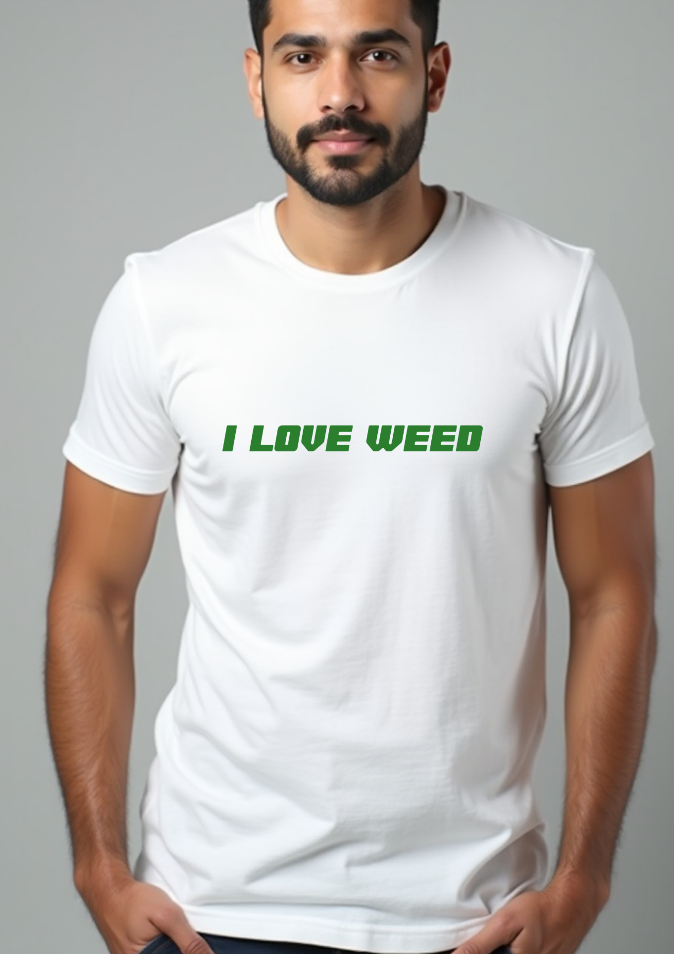 Playera con la frase I Love Weed T-Shirt