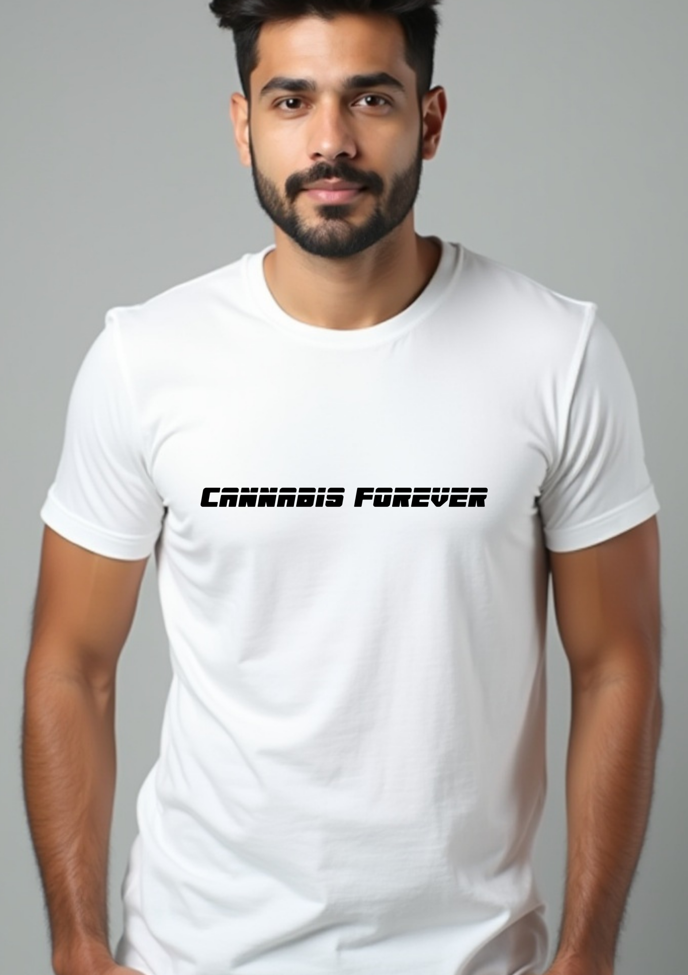Playera con frase cannabica