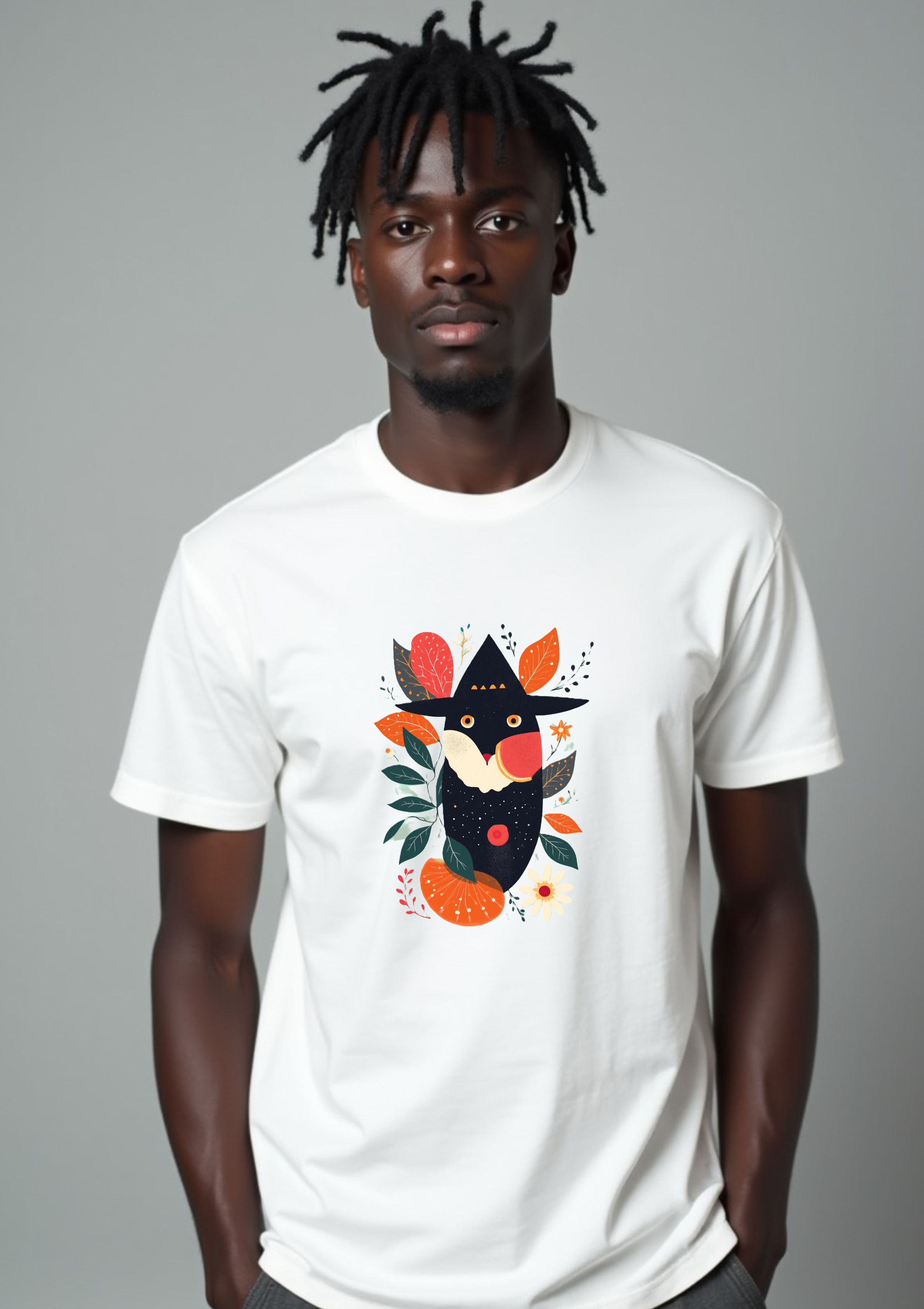 Playera con ilustracion de arte moderno
