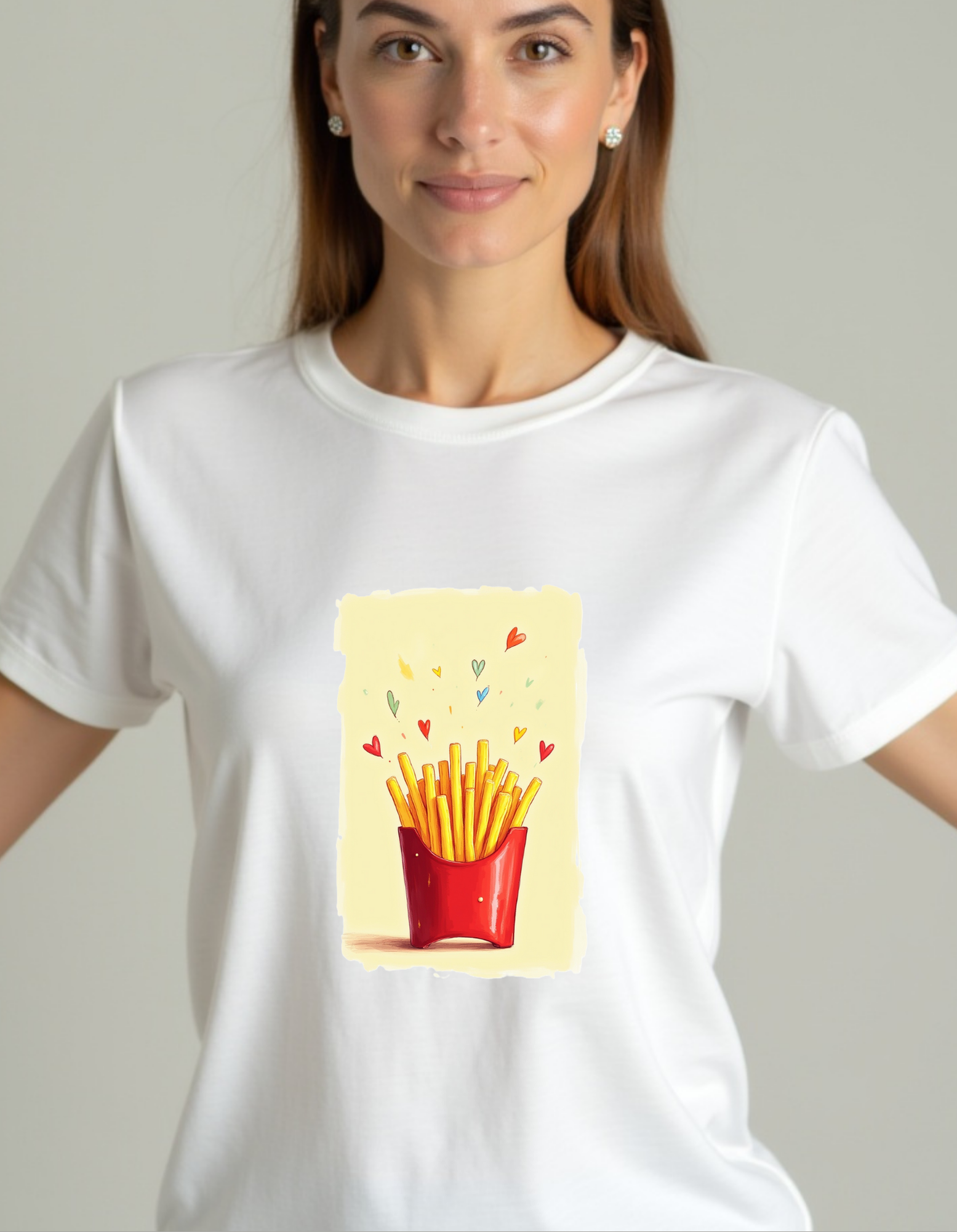 Playera con papas a la francesa